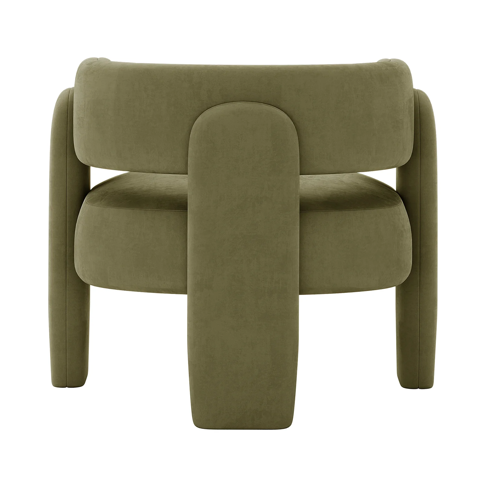 Seto Velvet Curved Accent Chair in Sage - Image 8