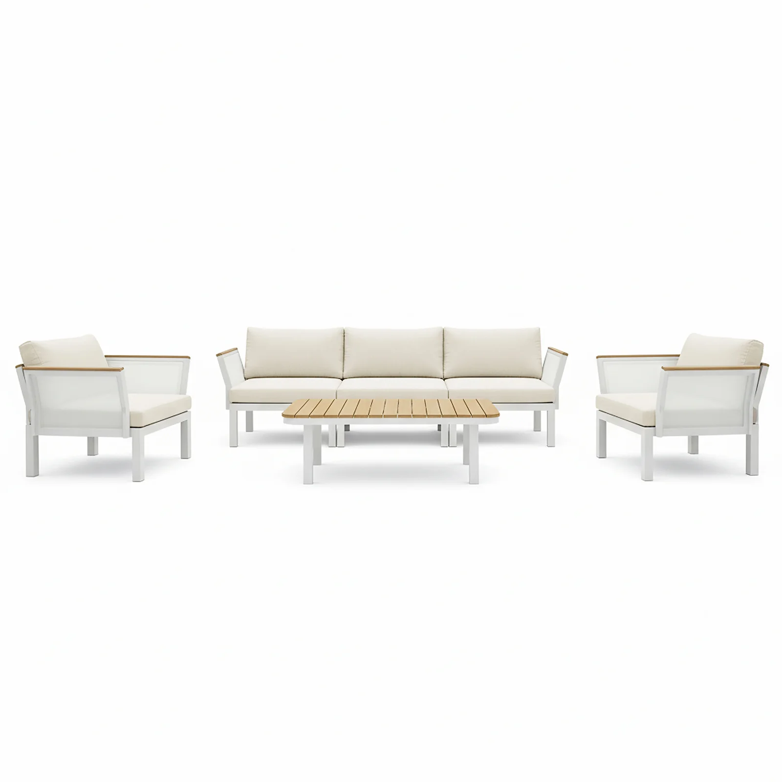 Sierra 5-Seater Outdoor Lounge Set in Beige
