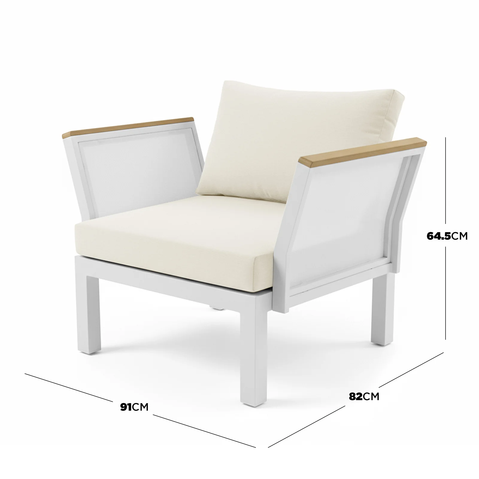 Sierra 5-Seater Outdoor Lounge Set in Beige - Image 4
