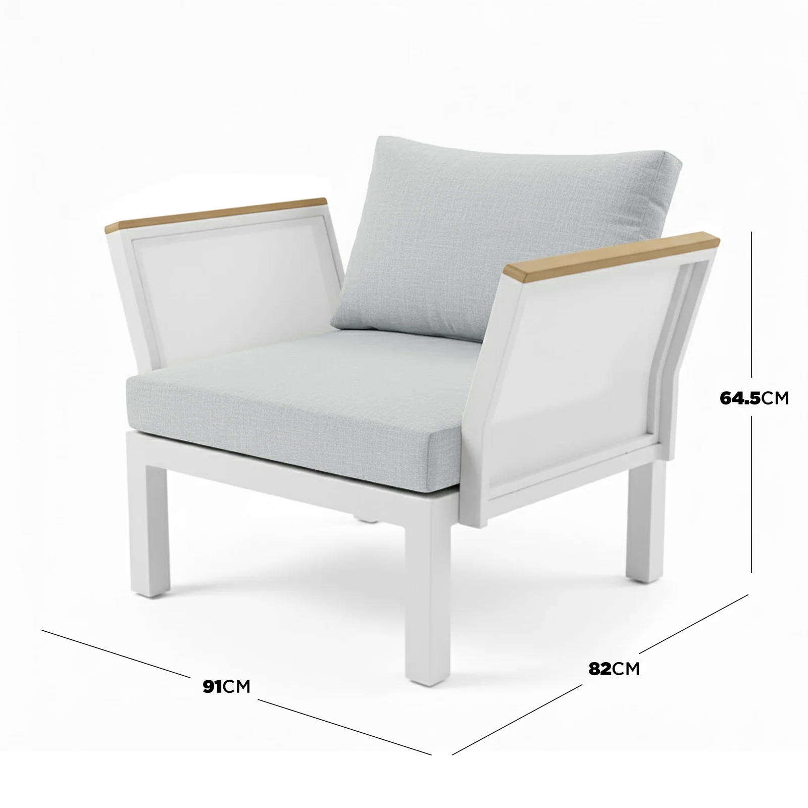 Sierra 5-Seater Outdoor Lounge Set in Grey - Image 7