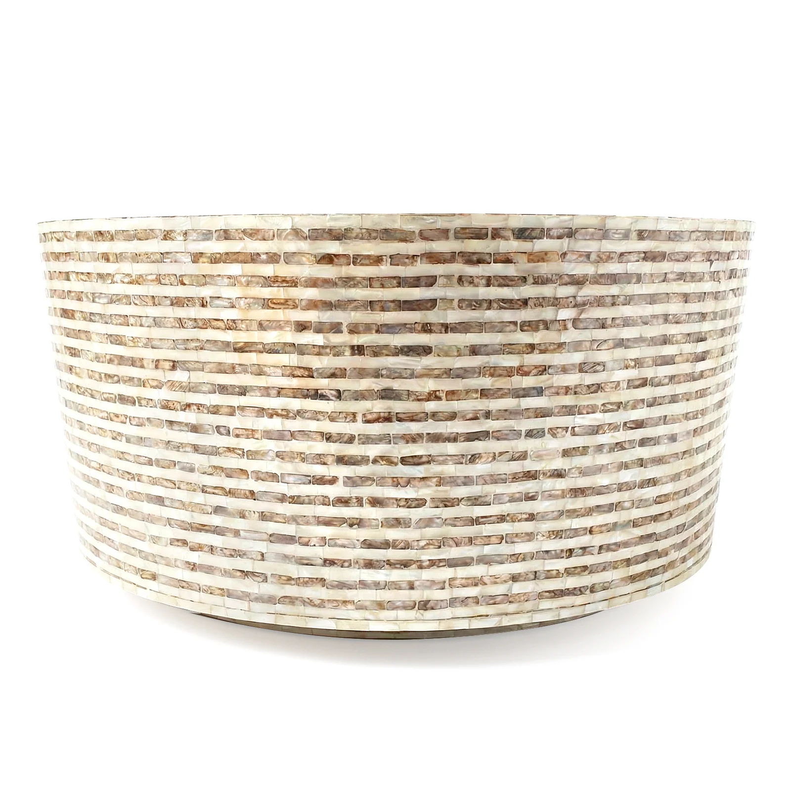 Silas Mother of Pearl Coffee Table in Mocha Cream - Image 8