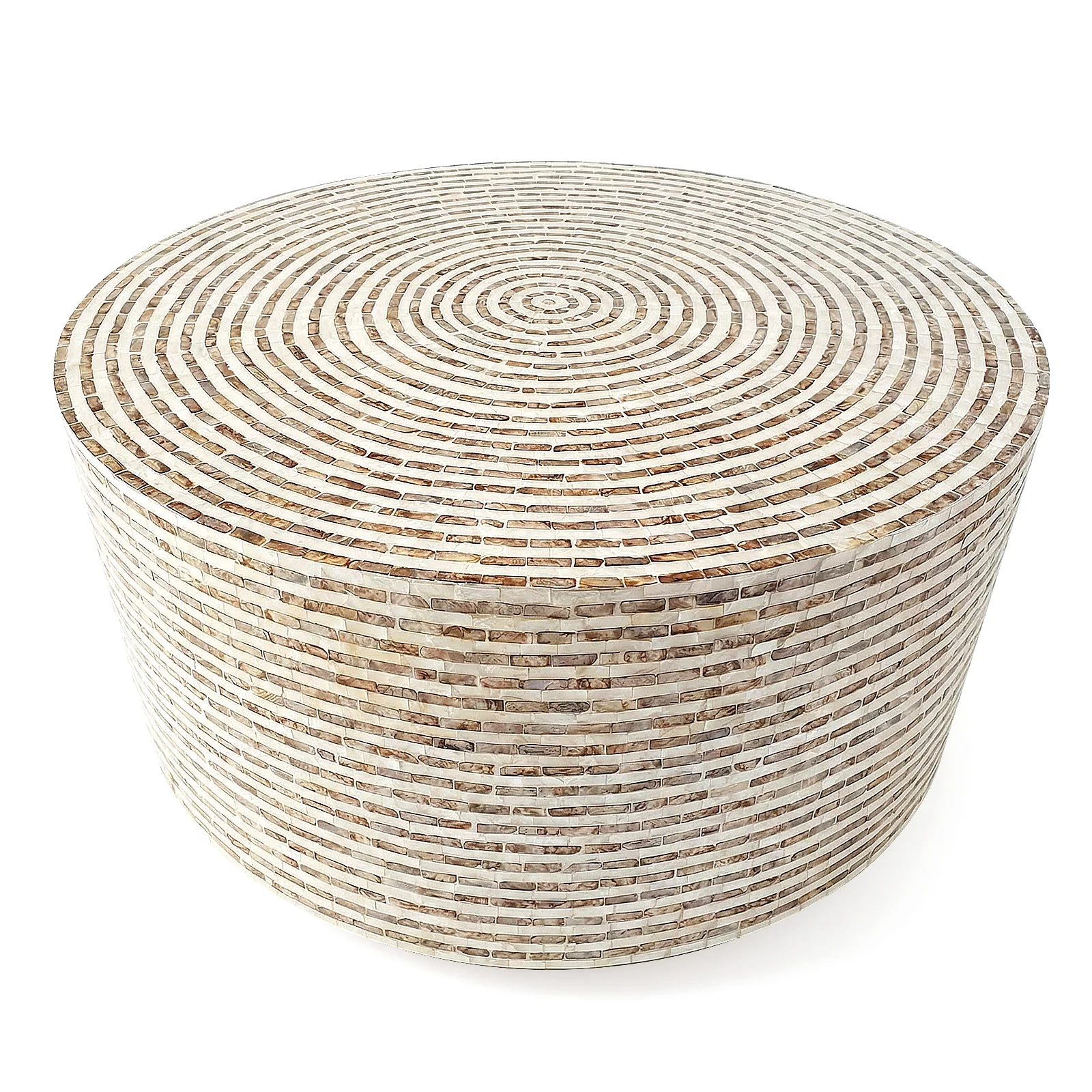 Silas Mother of Pearl Coffee Table in Mocha Cream - Image 9