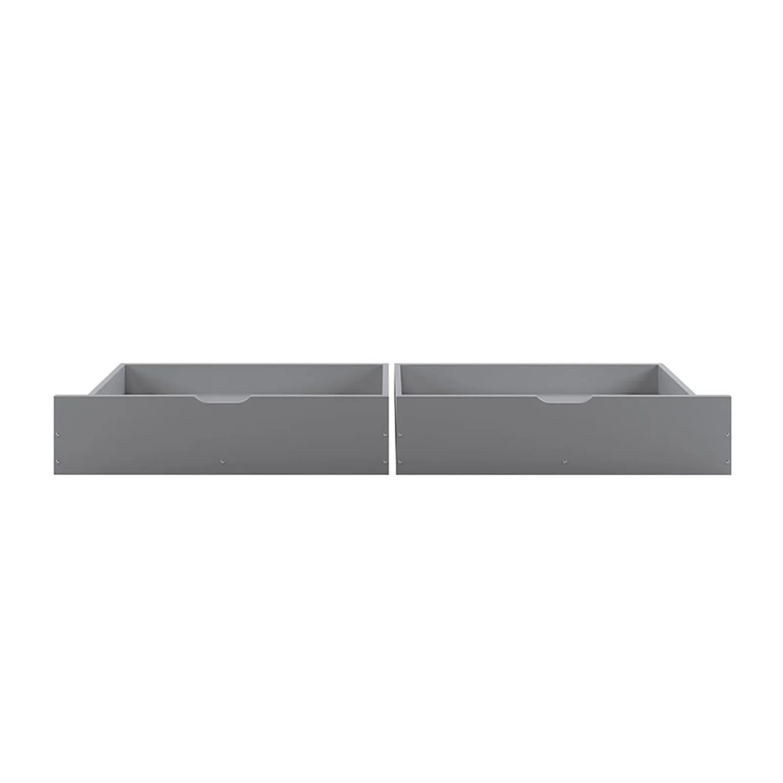 Single Solid Pine Under Bed Twin Storage Drawers in Grey