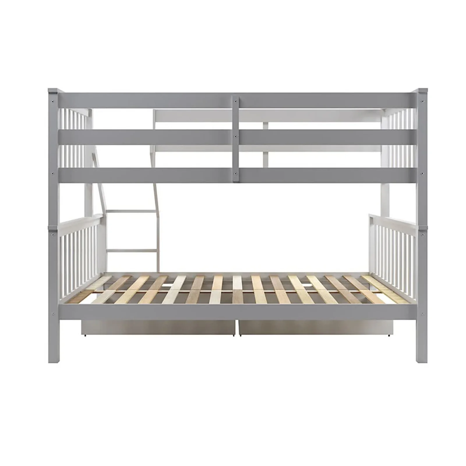 Single Solid Pine Under Bed Twin Storage Drawers in Grey - Image 7