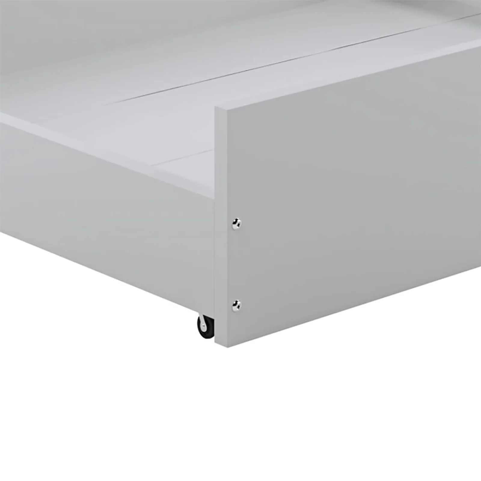 Single Solid Pine Under Bed Twin Storage Drawers in White - Image 10