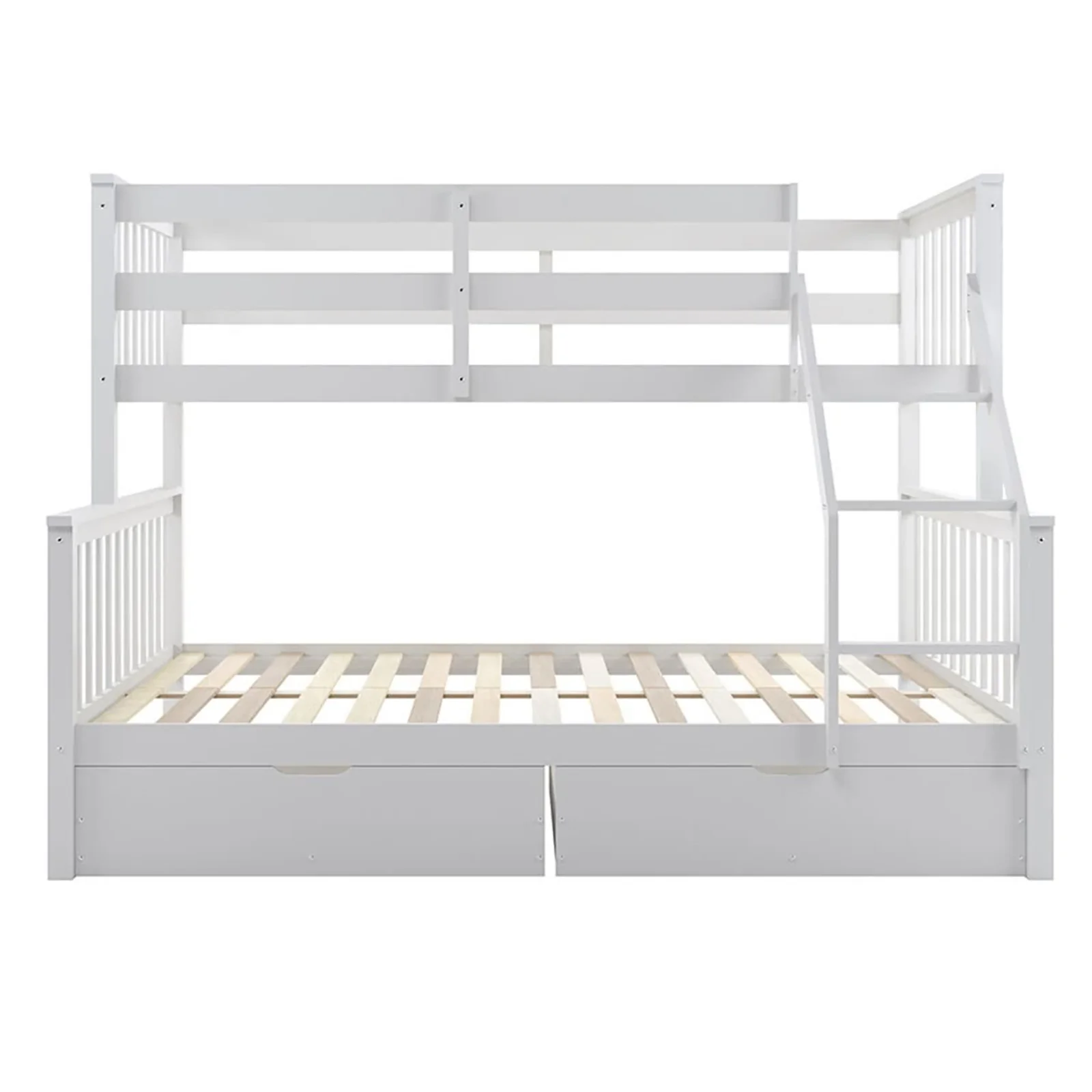 Single Solid Pine Under Bed Twin Storage Drawers in White - Image 6
