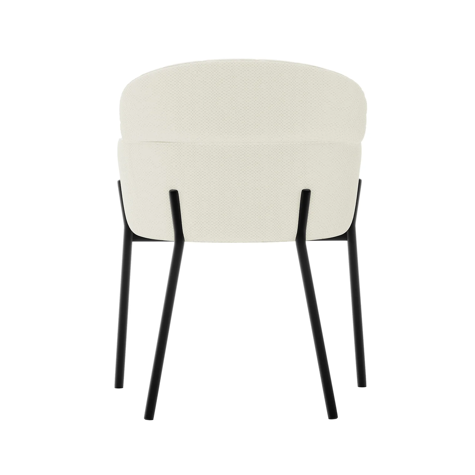 Sofia Chenille Fabric Dining Chairs Set of 2 in Off White - Image 7