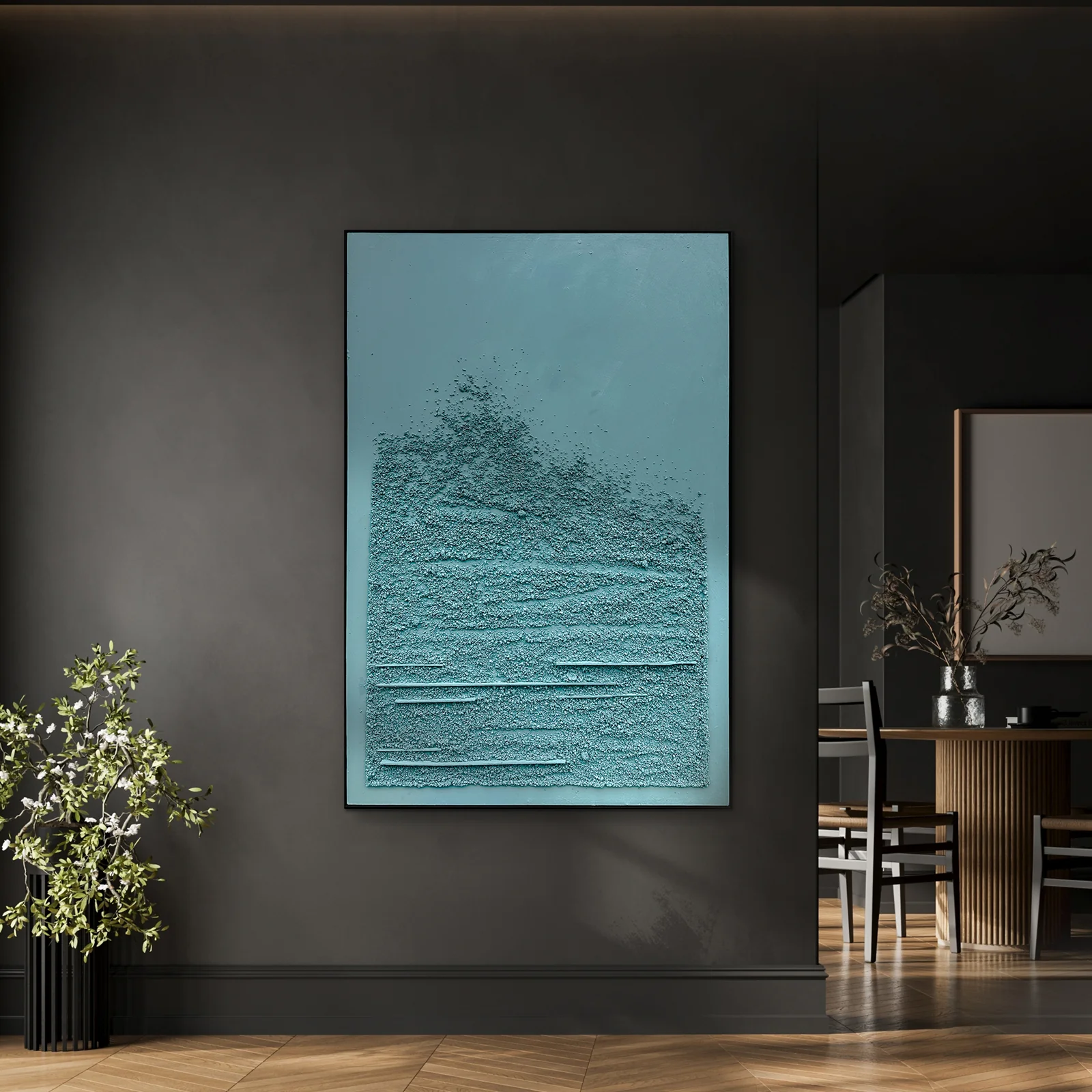 Solace 120x180cm Framed Textured Canvas 3D Wall Art - Image 4
