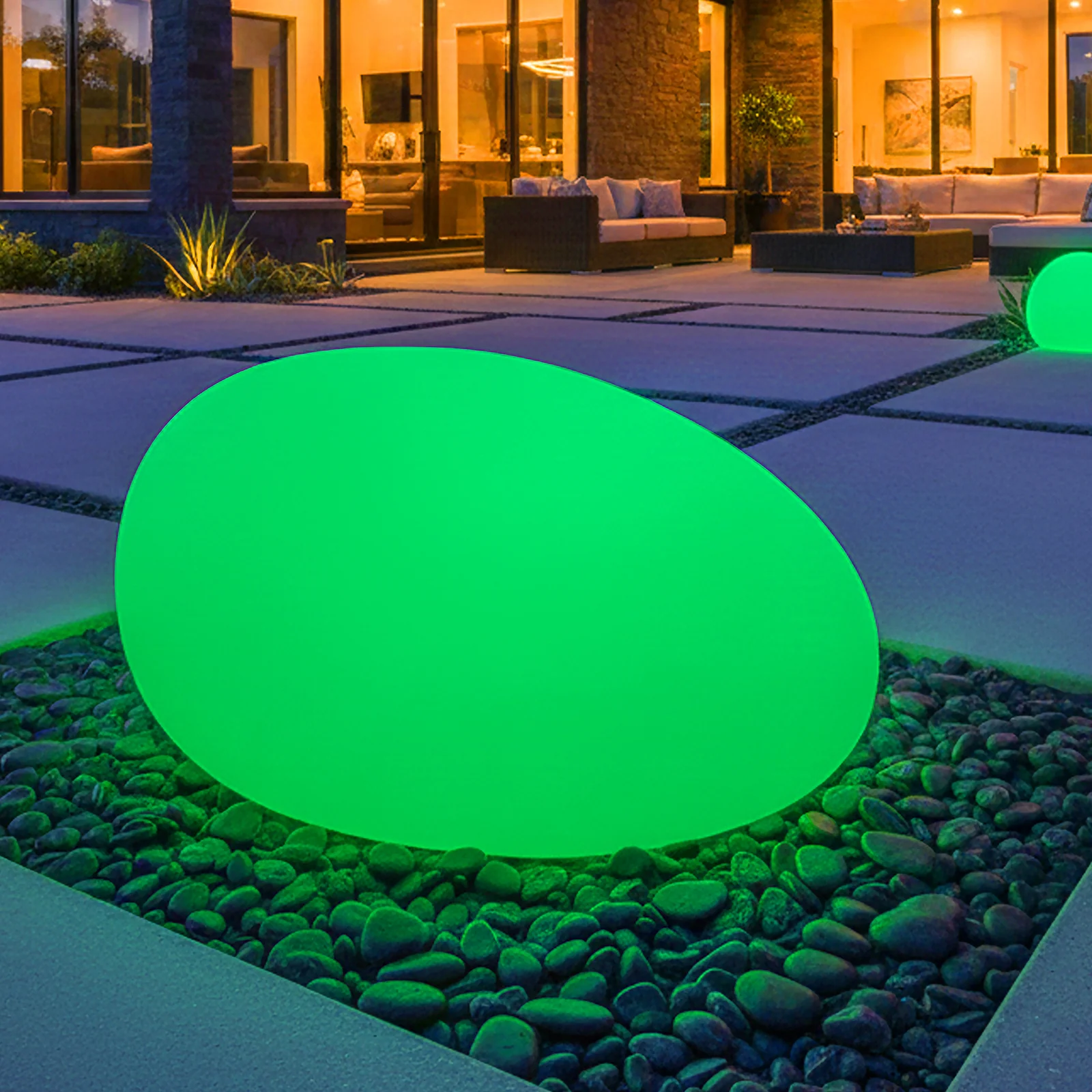 40cm Solar Garden Rock Lamp – Waterproof LED RGB Light with Remote Control. - Image 2
