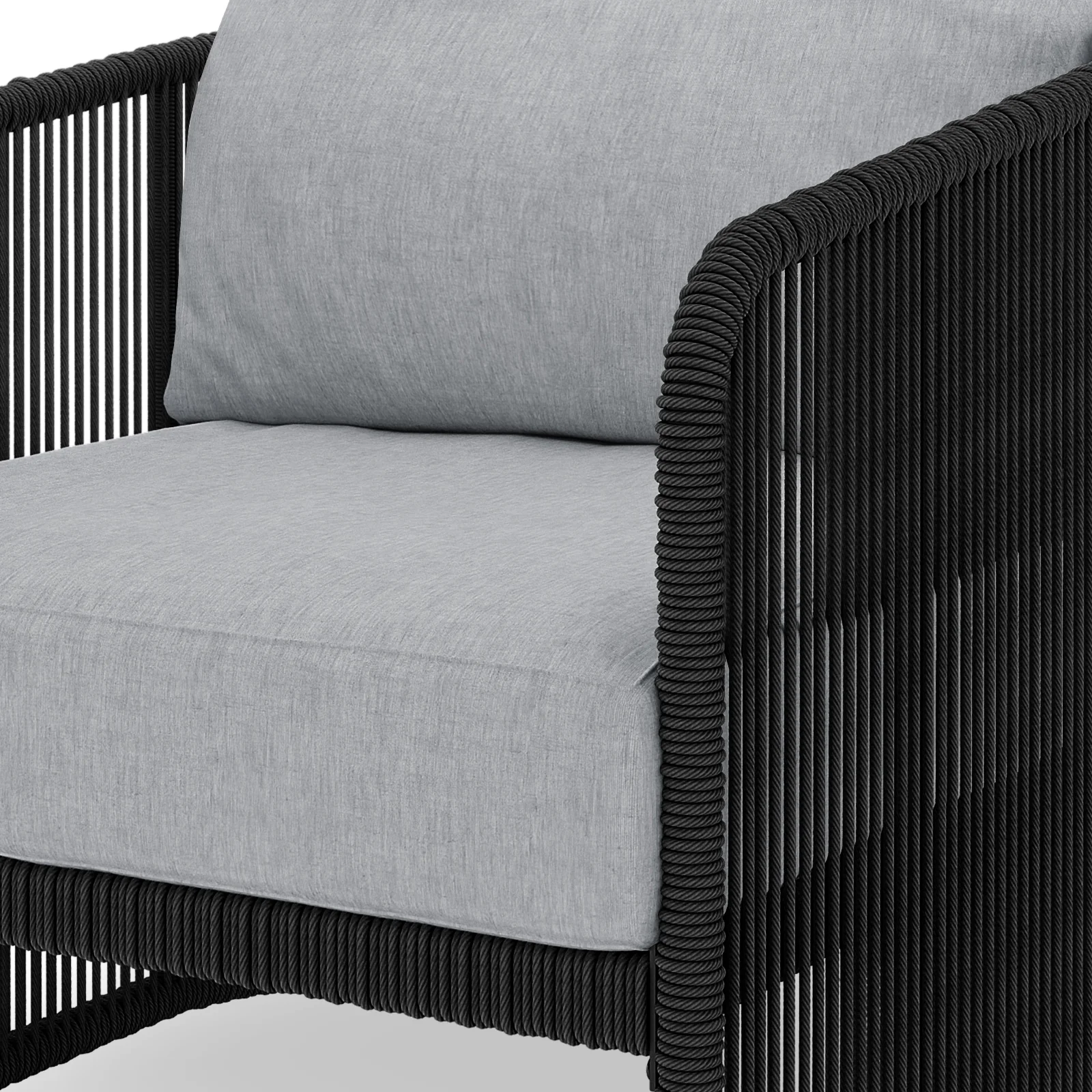 Solari 4 Seater Wicker Outdoor Sofa Set in Black - Image 3