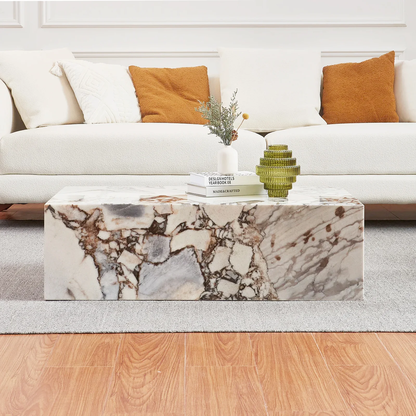 Solene 100cm Coffee Table in Real Blue Galaxy Marble - Image 4