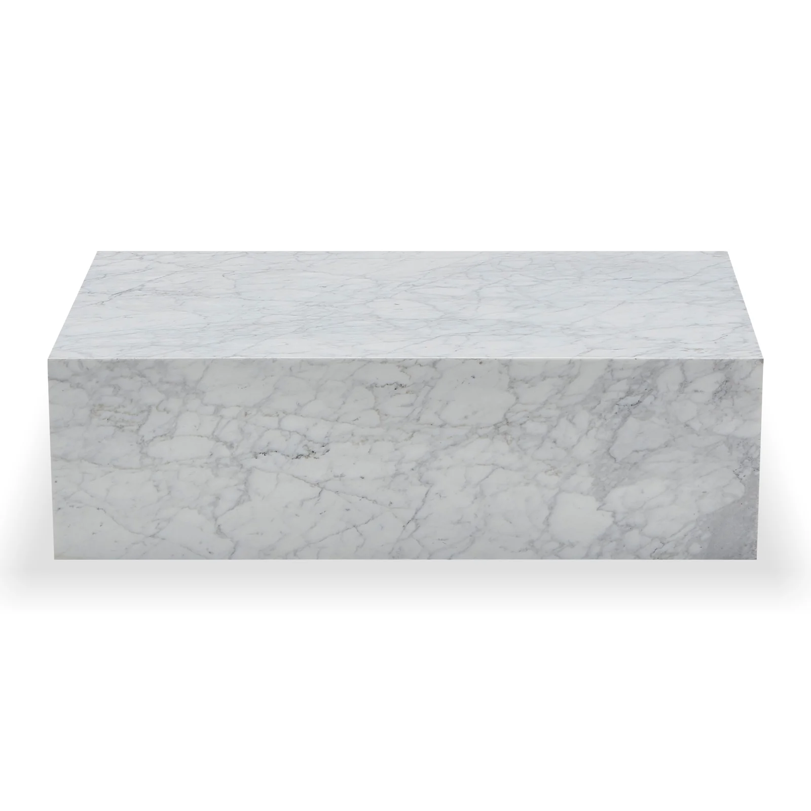 Solene 100cm Coffee Table in Real Carrara Marble