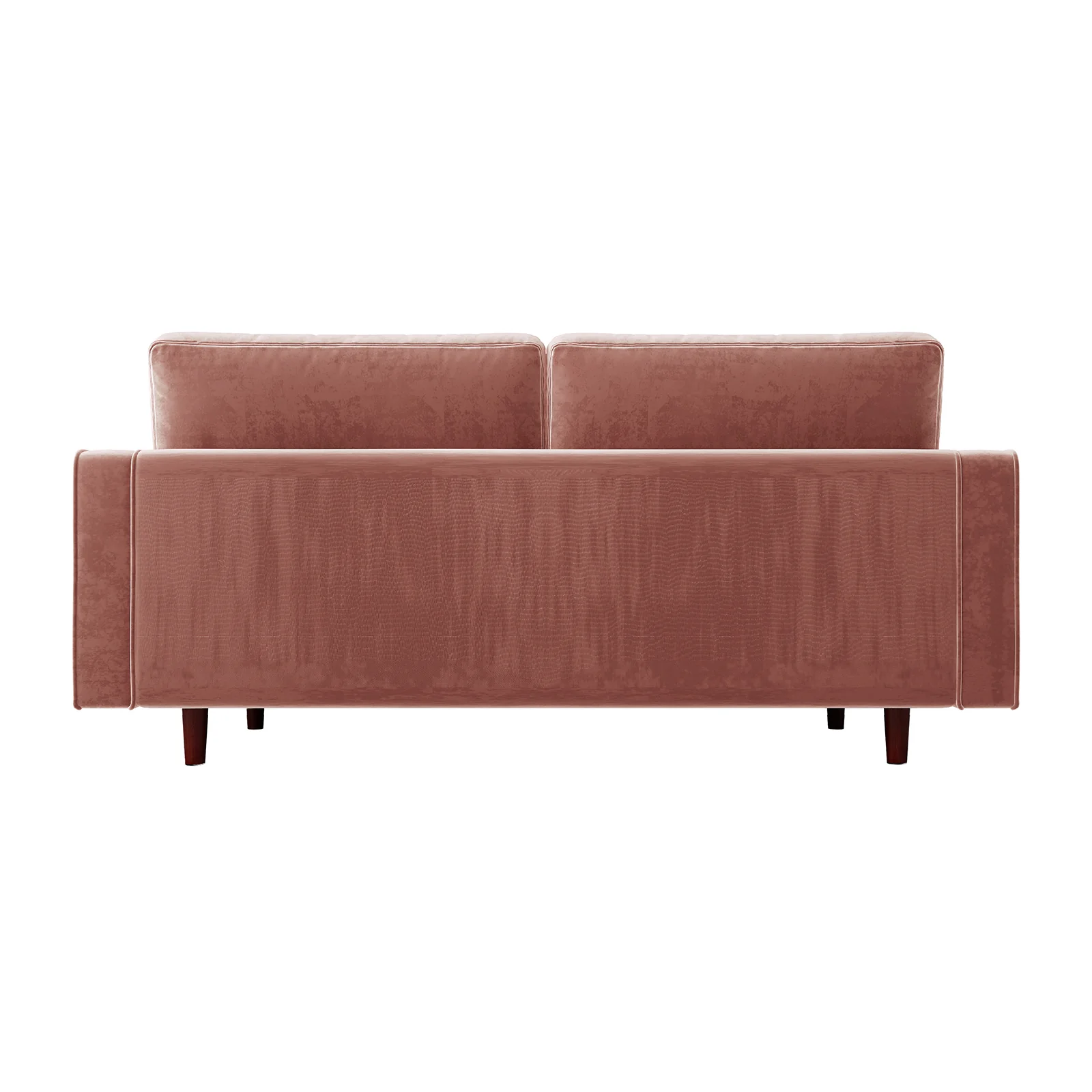 Sollia 3-Seater Velvet Fabric Sofa in Blush - Image 11