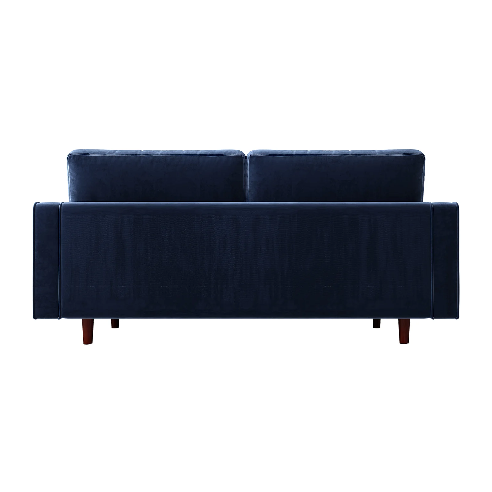 Sollia 3-Seater Velvet Fabric Sofa in Navy Blue - Image 7
