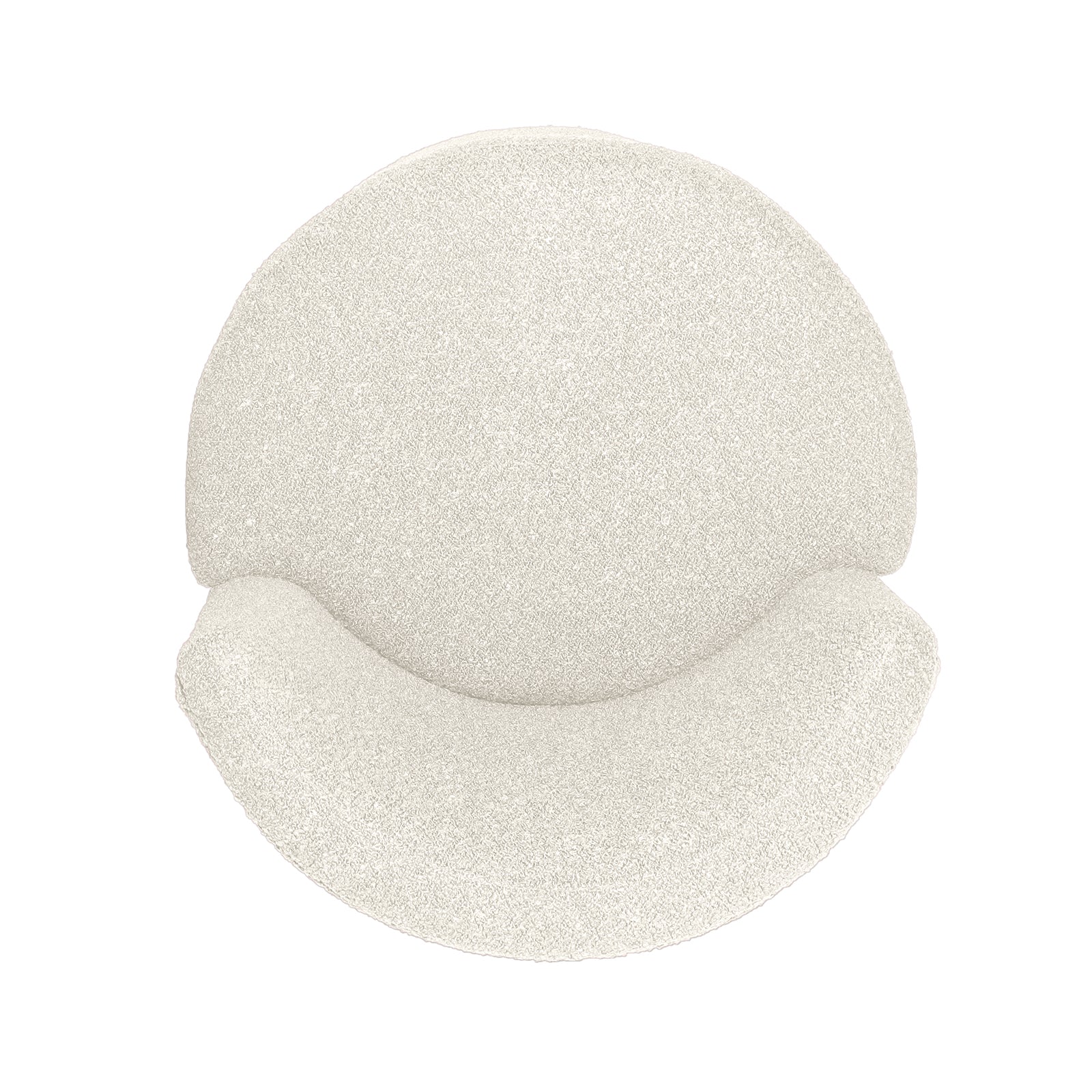 Sorra Boucle Swivel Storage Accent Chair in Cream White - Image 10