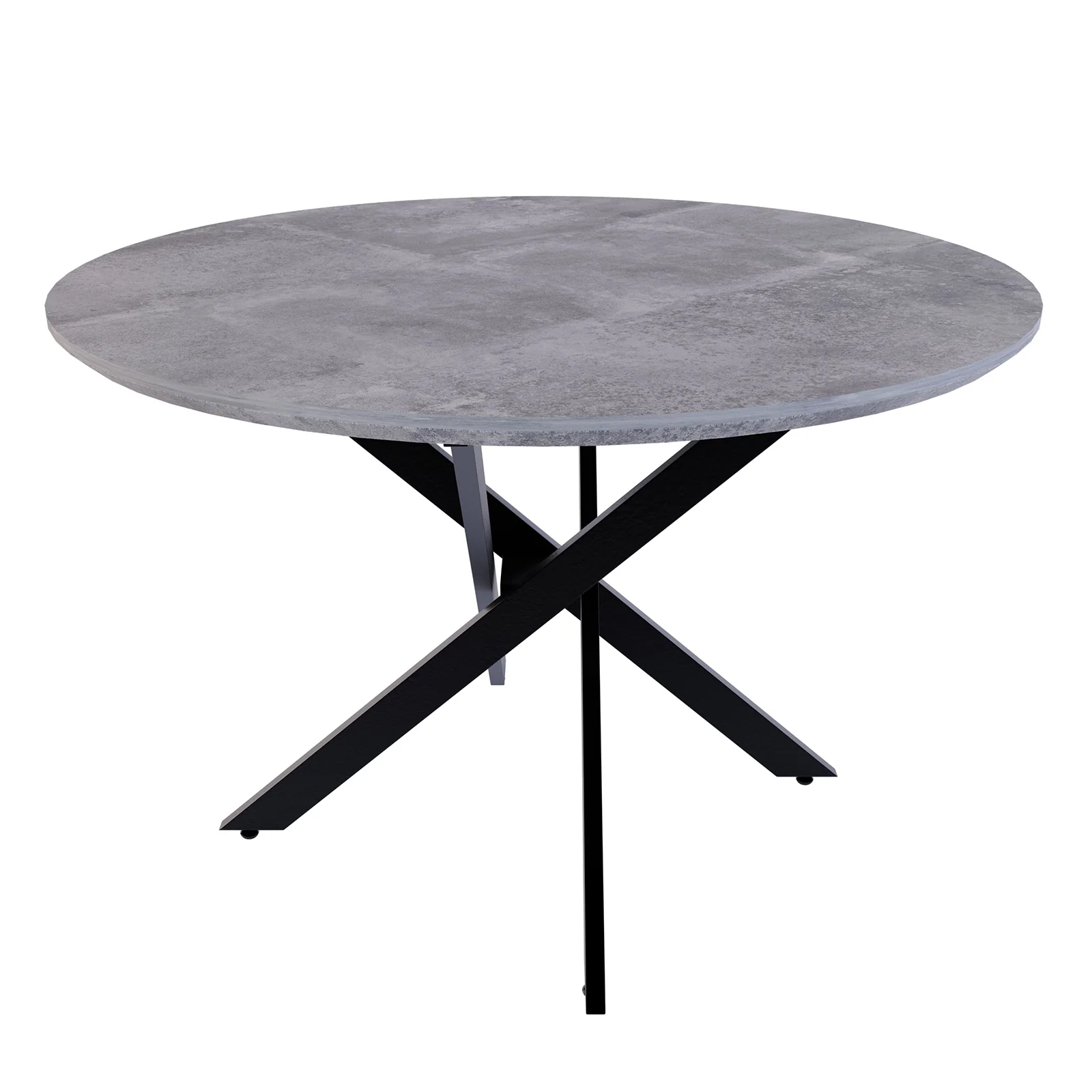 Stoten 120cm 4 Seater Round Dining Table in Concrete - Image 4