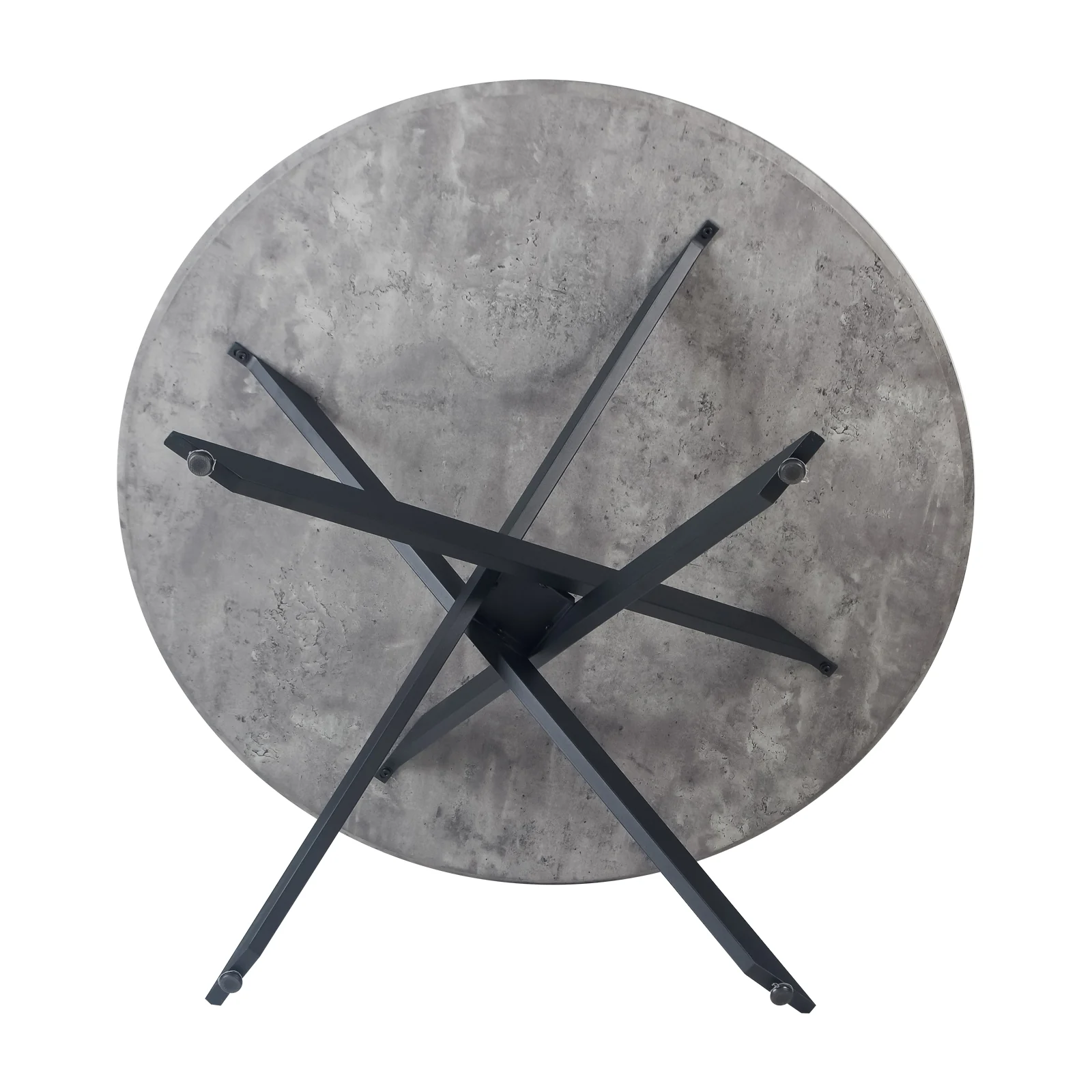 Stoten 120cm 4 Seater Round Dining Table in Concrete - Image 5