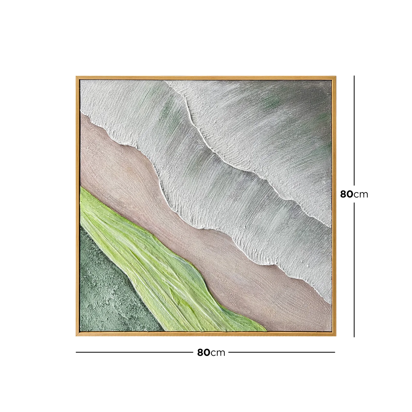 Sweeney 80x80cm Framed Textured Canvas 3D Wall Art - Image 5