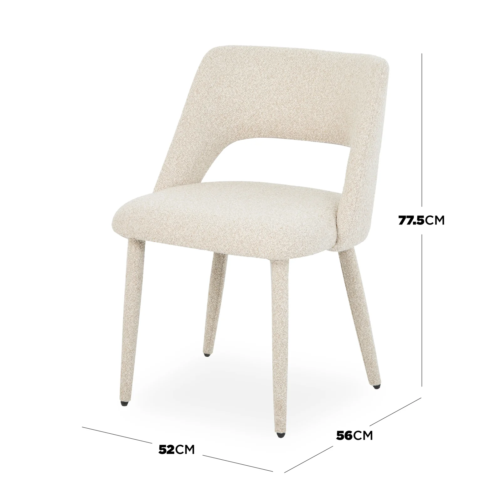 Sylas Modern Dining Chair in Warm Beige (Set of 2) - Image 5