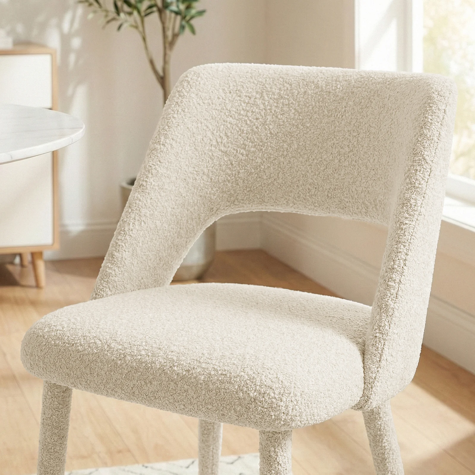 Sylas Modern Dining Chair in Warm Beige (Set of 2) - Image 6