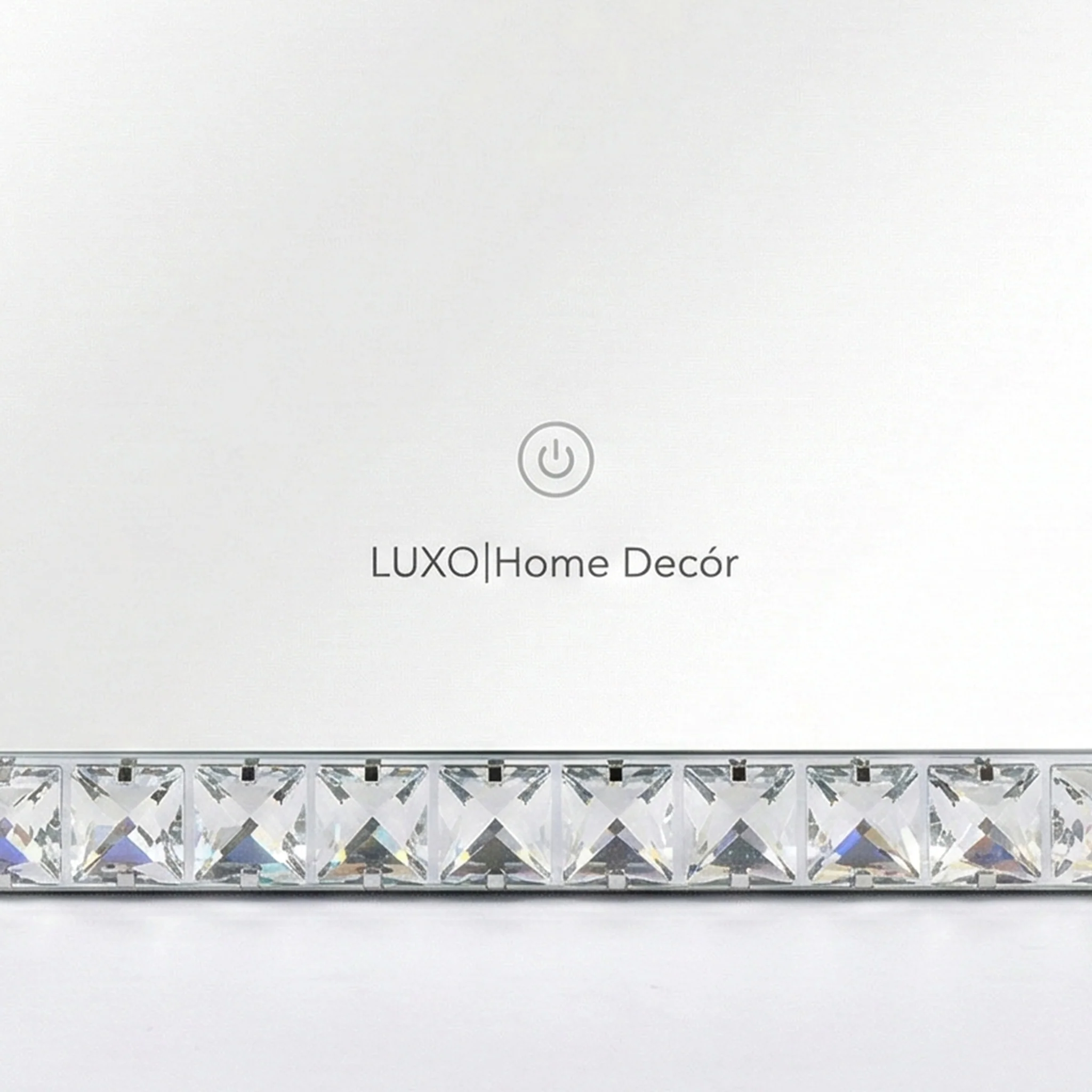 Sylor 100cm LED Crystal Diamond Vanity Mirror in White - Image 5