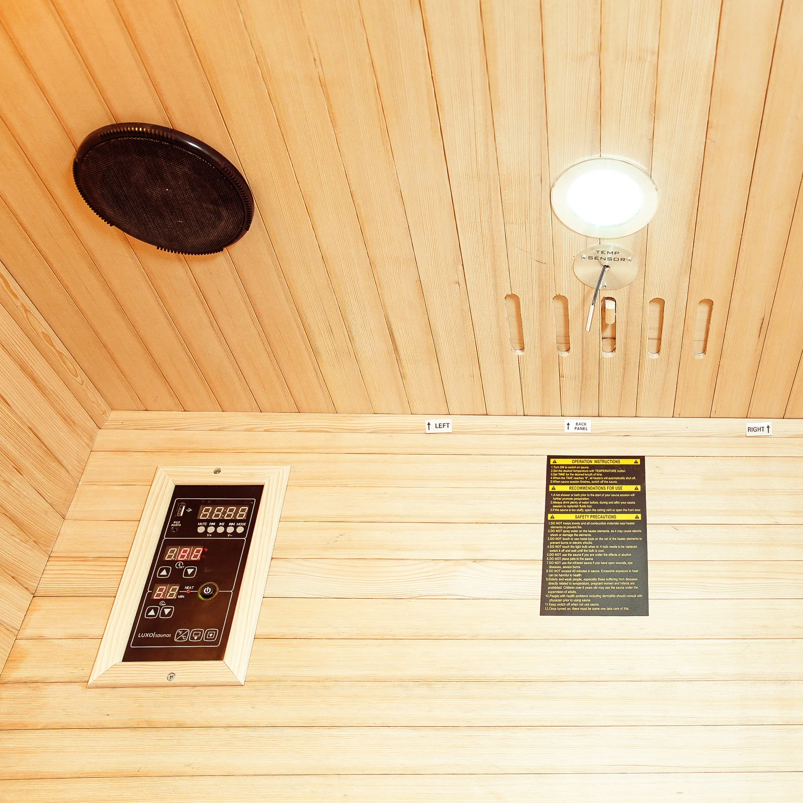 Taavi 2 Person Ceramic Infrared Indoor Home Sauna - Image 11