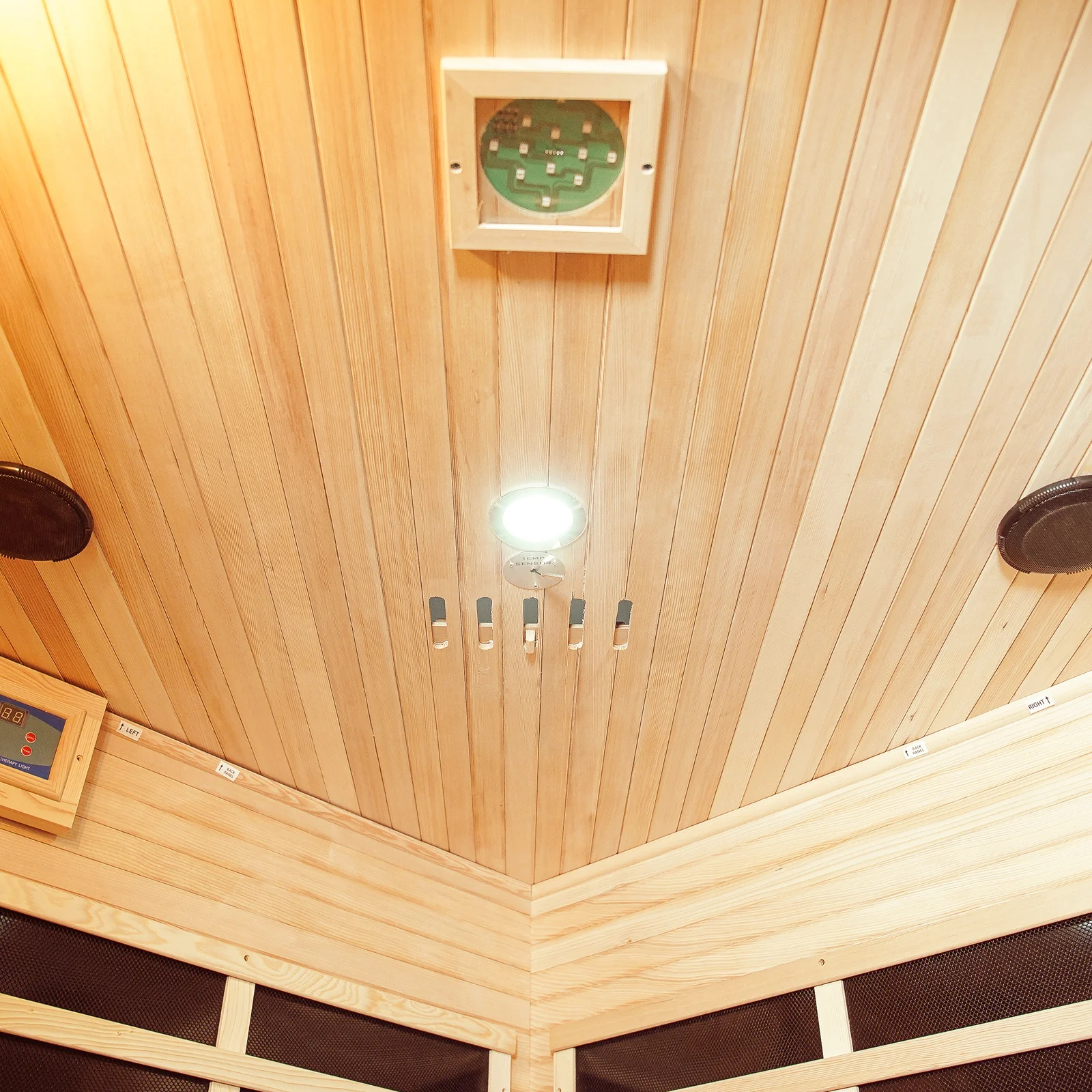 Taavi 4 Person Corner Carbon Fibre Far Infrared Home Sauna - Image 11