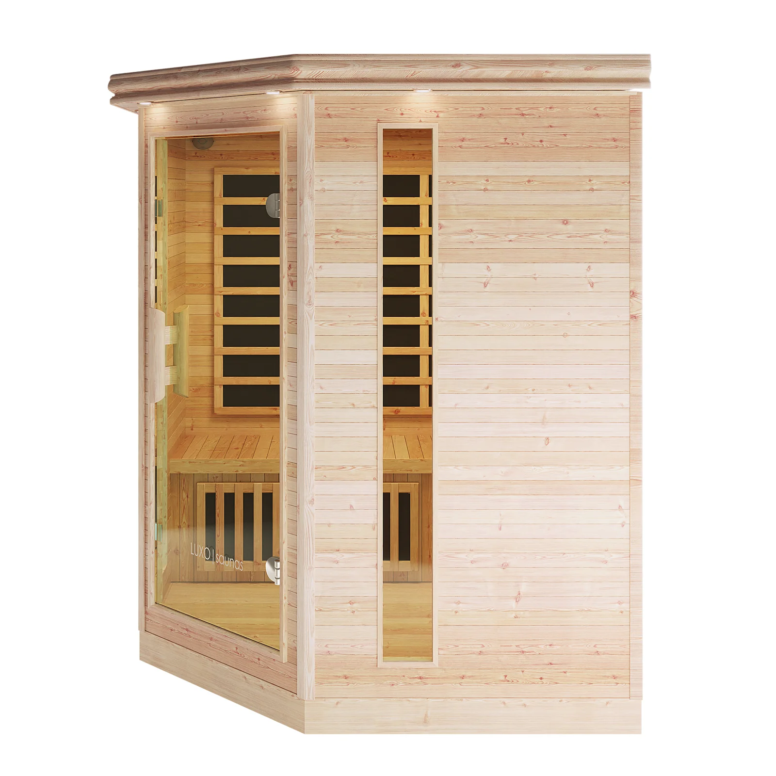 Taavi 4 Person Corner Carbon Fibre Far Infrared Home Sauna - Image 5