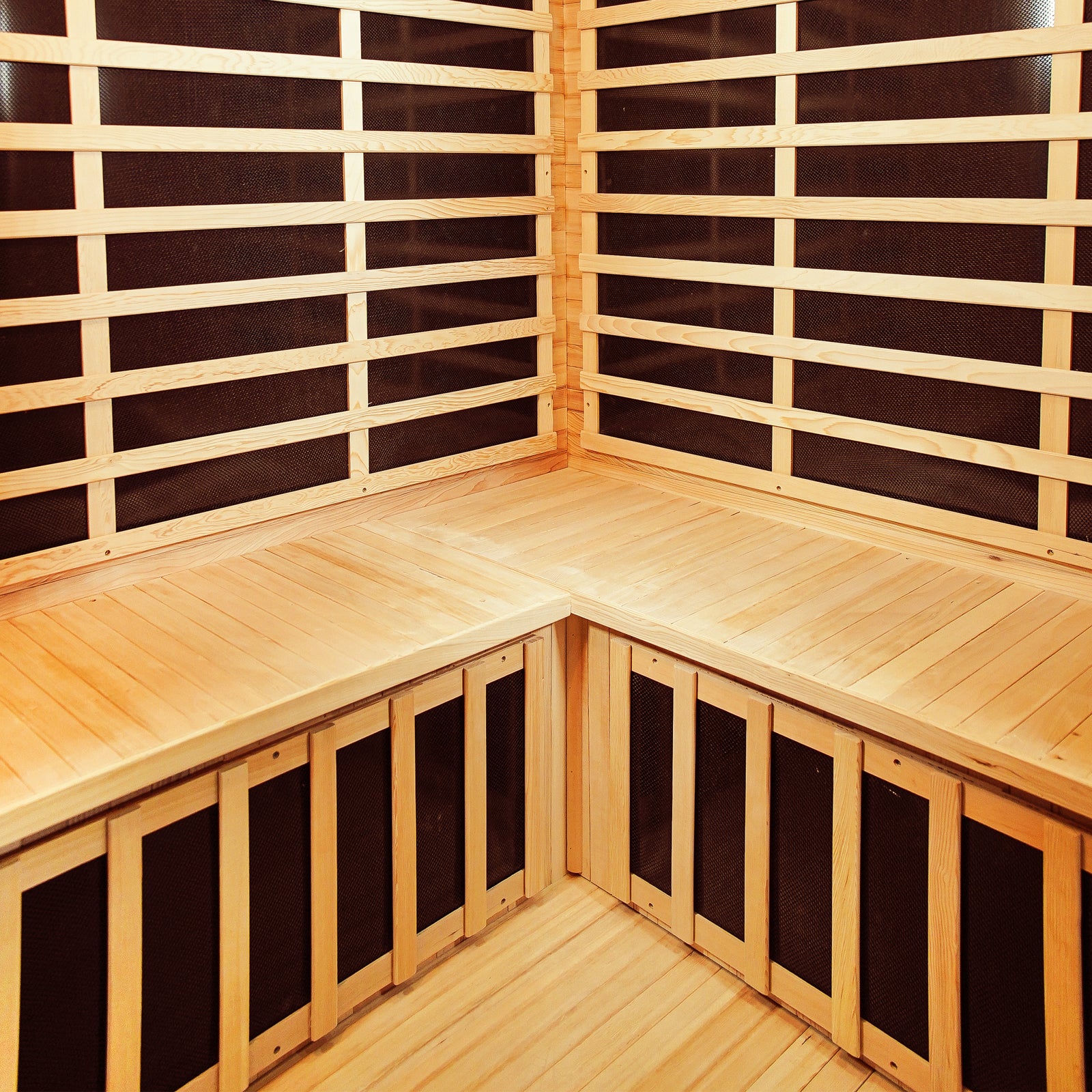 Taavi 4 Person Corner Carbon Fibre Far Infrared Home Sauna - Image 7