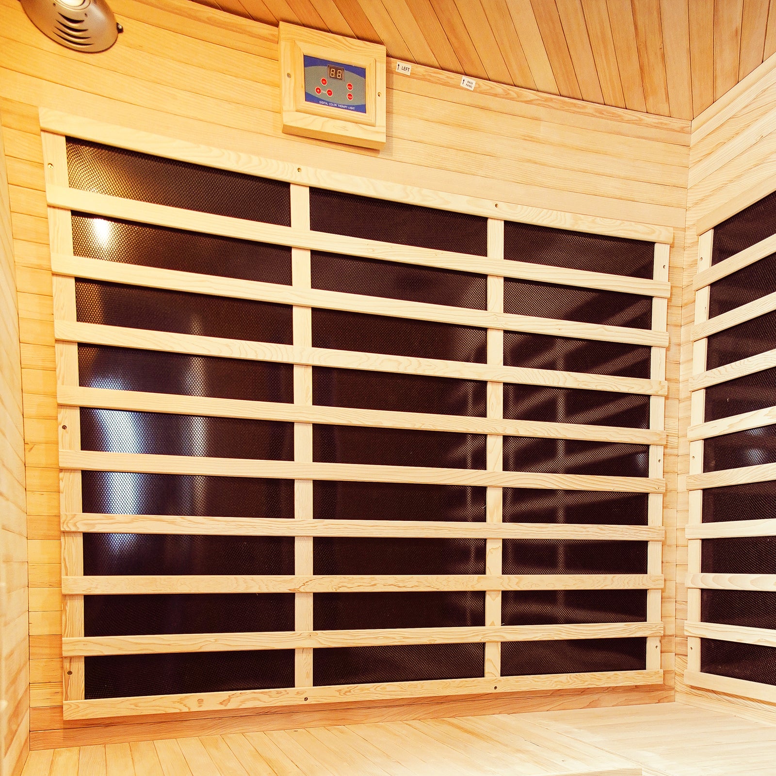 Taavi 4 Person Corner Carbon Fibre Far Infrared Home Sauna - Image 8