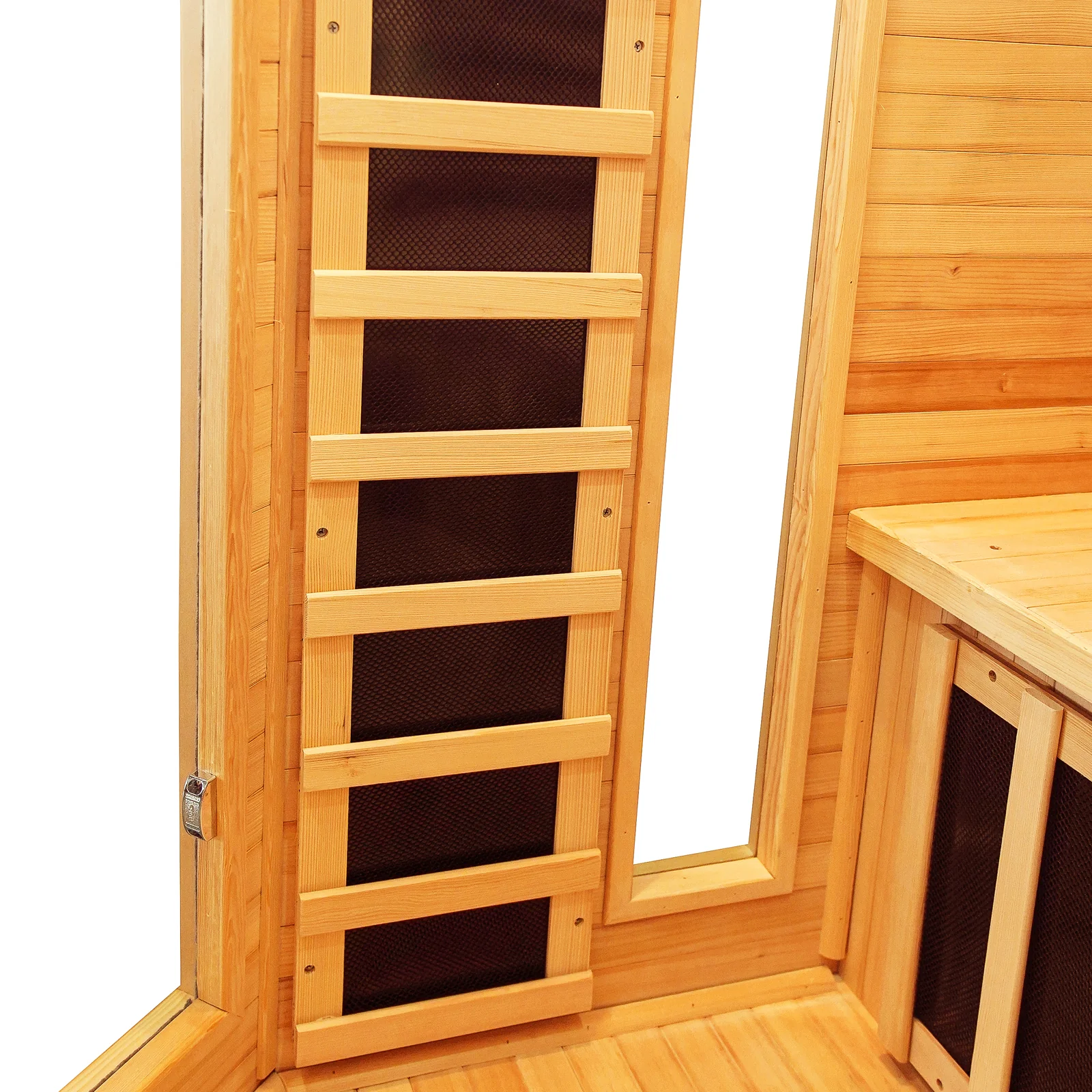 Taavi 4 Person Corner Carbon Fibre Far Infrared Home Sauna - Image 9