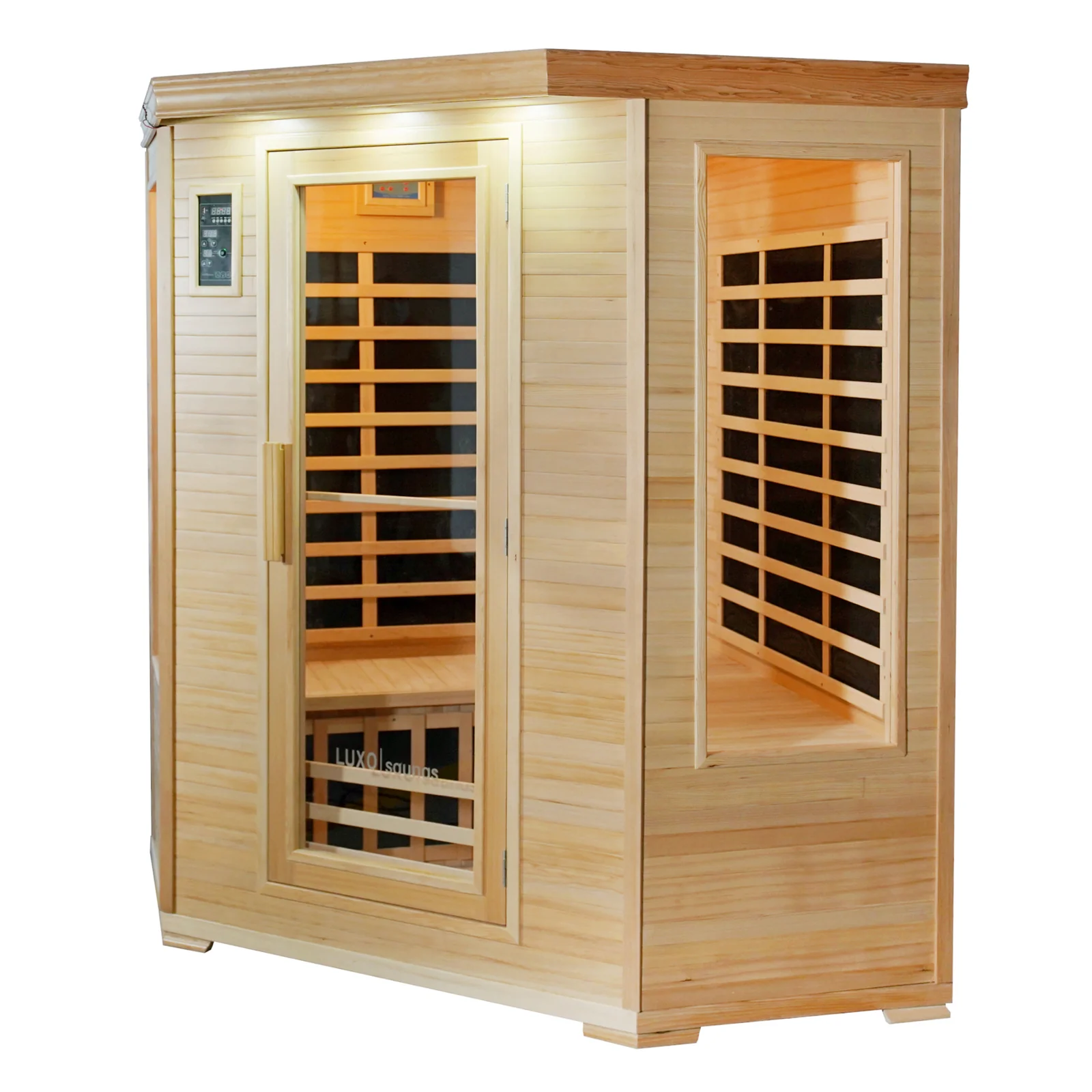 Taavi 4 Person Corner Carbon Fibre Infrared Indoor Sauna - Image 8