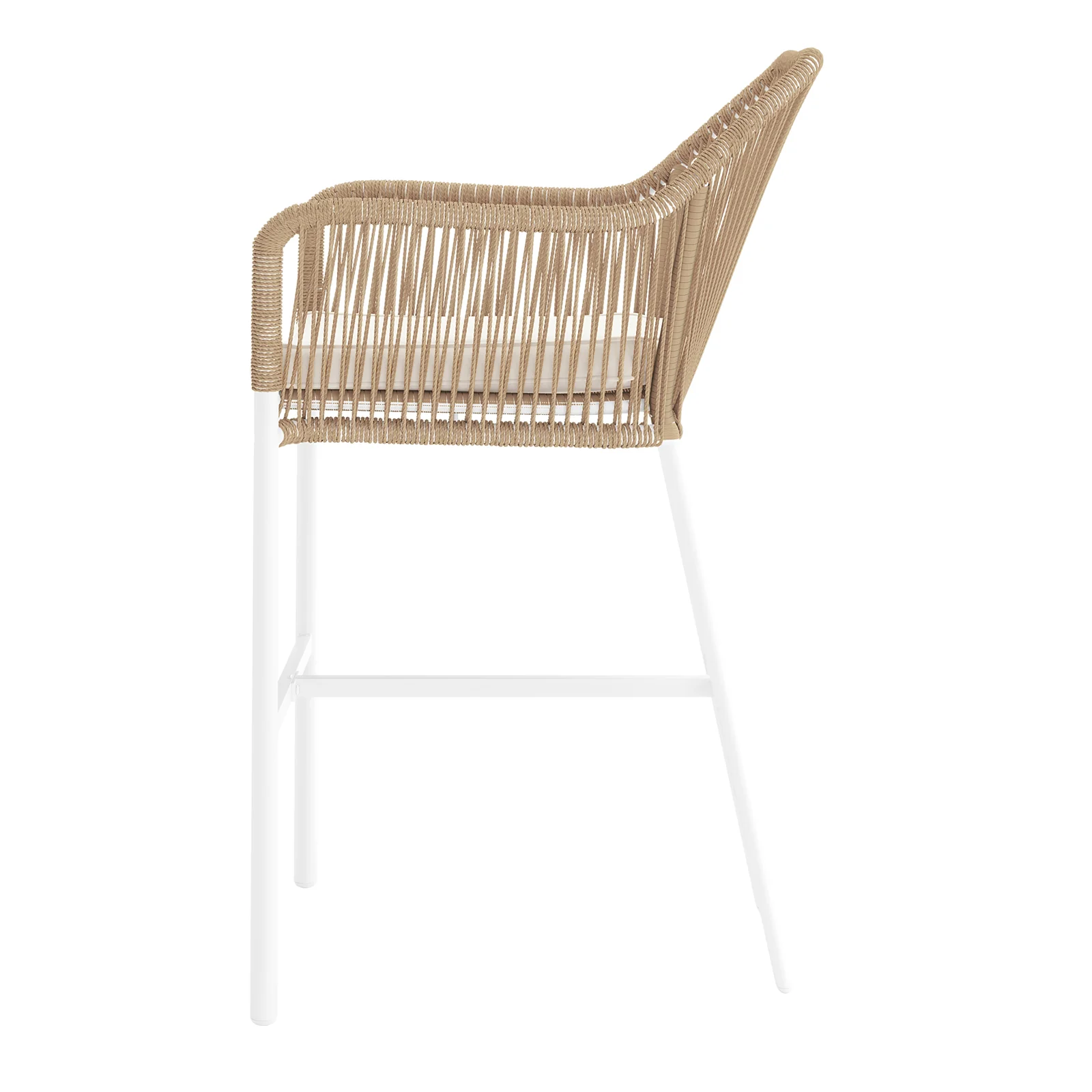 Tablas PE Wicker Outdoor Bar Stool Set of 2 in Natural - Image 7