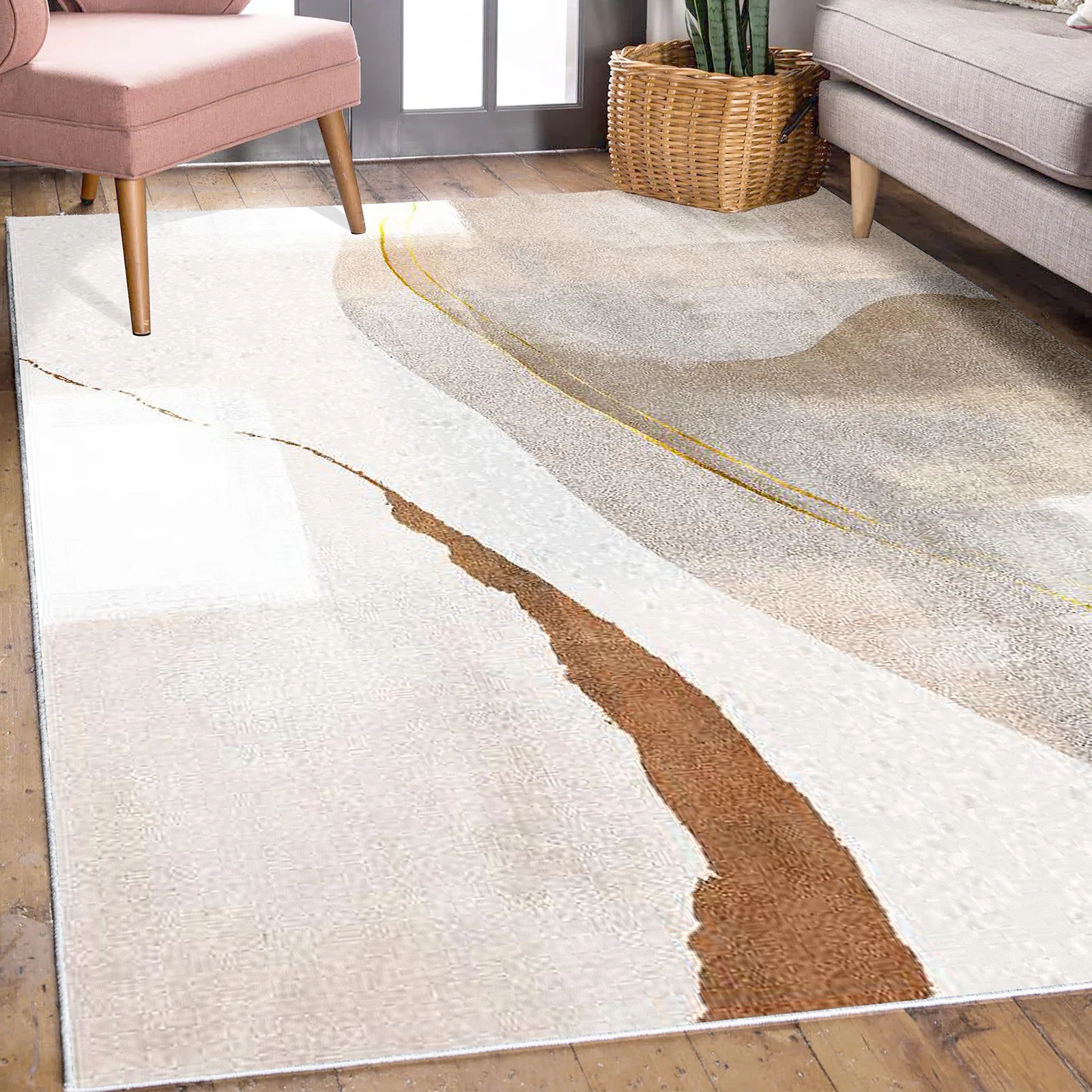 Talbyn 120x180cm Small Contemporary Abstract Floor Rug - Image 2