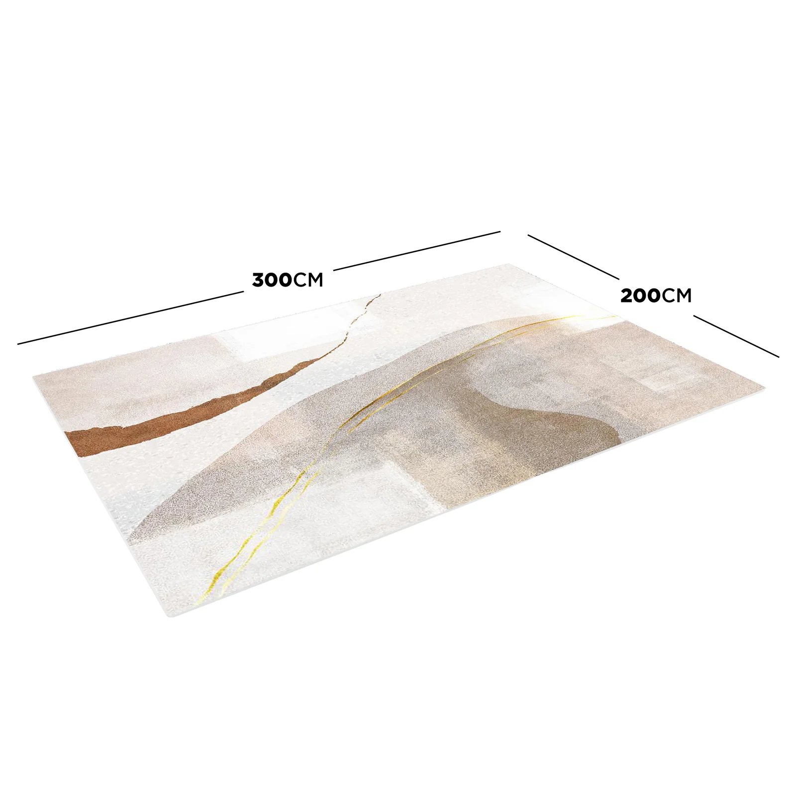 Talbyn 200x300cm Large Contemporary Abstract Floor Rug - Image 3