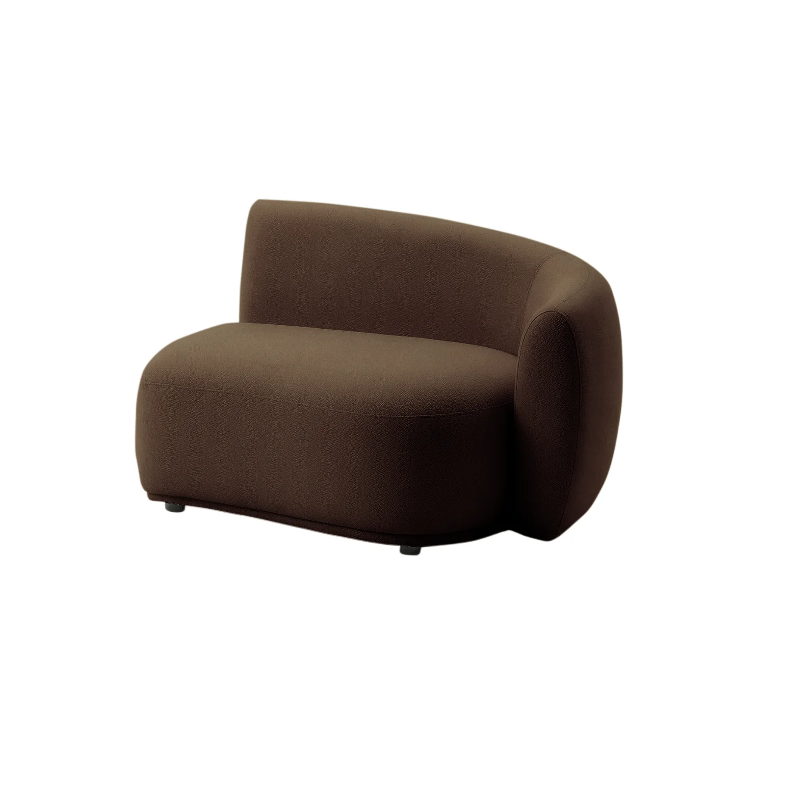 Talor 3 Seater Modular Curved Velvet Sofa in Warm Taupe Brown - Image 6