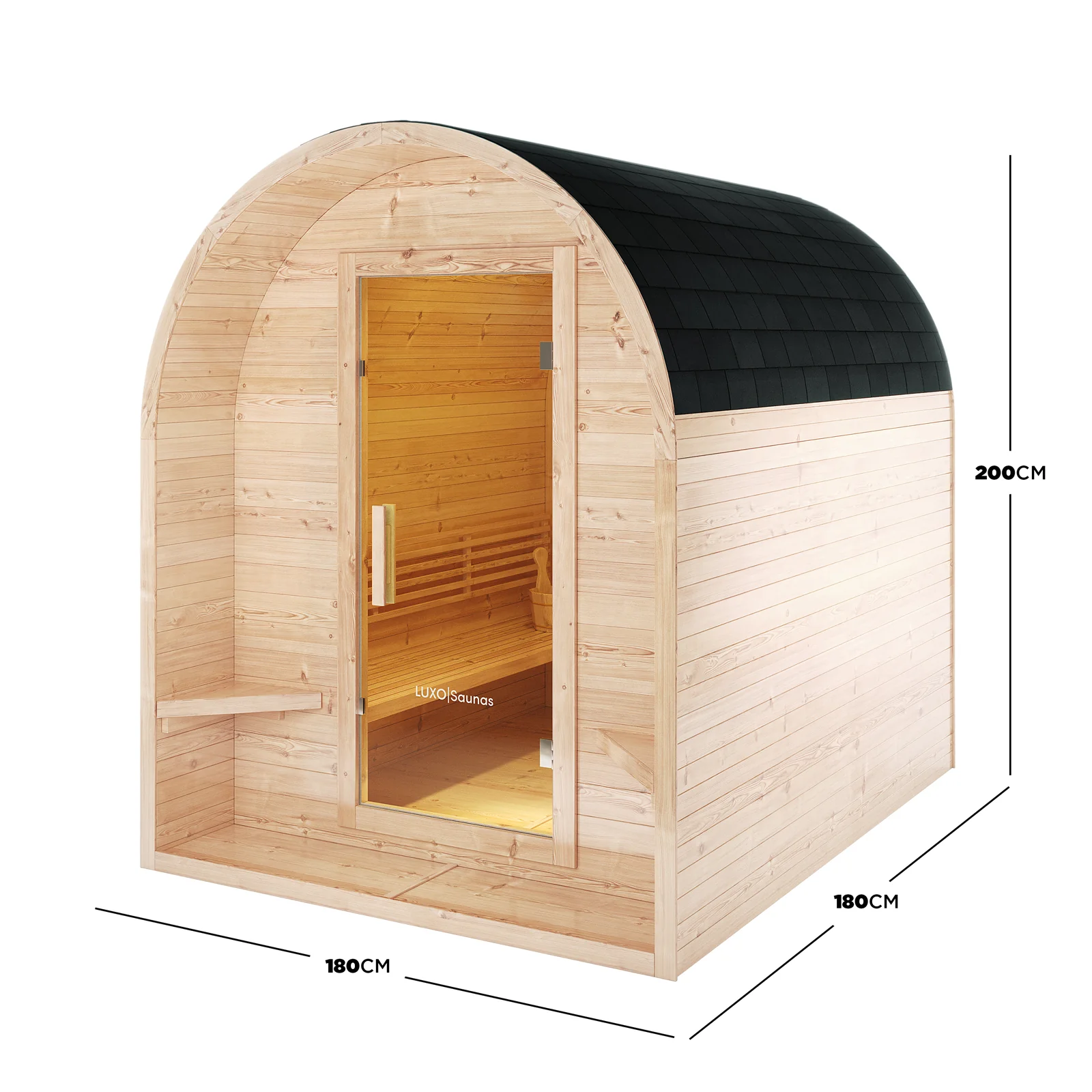 Tarni 4 Person Traditional Finnish Outdoor Sauna - Image 3