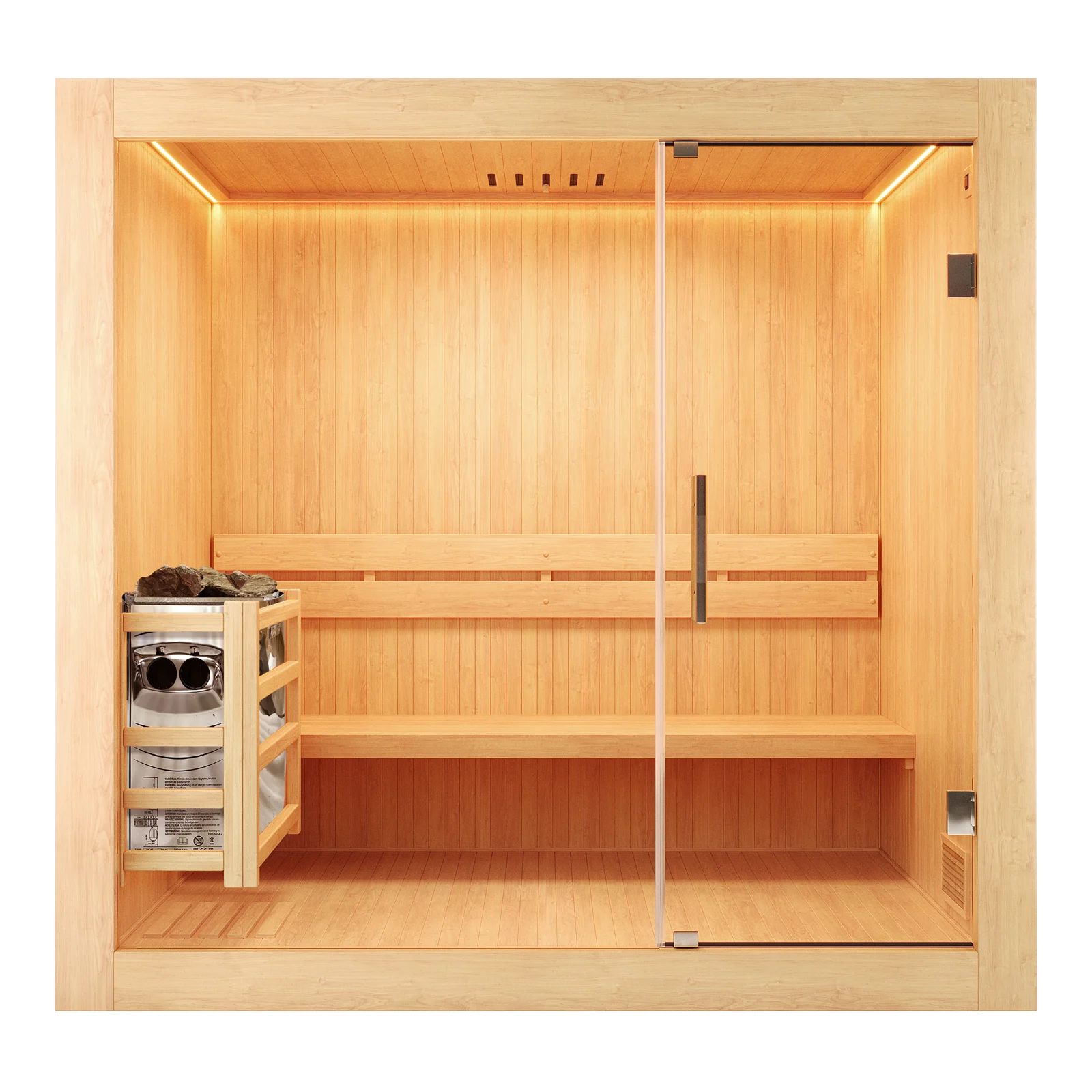 Tarve 3 Person Finnish Indoor Home Sauna with Harvia Stove