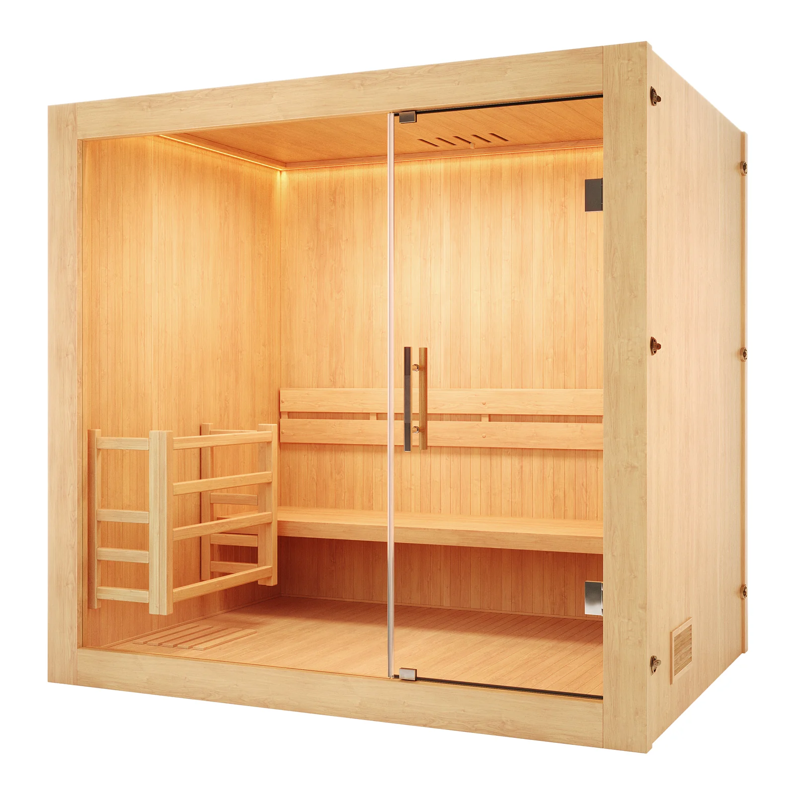 Tarve 3 Person Finnish Indoor Home Sauna with Harvia Stove - Image 5