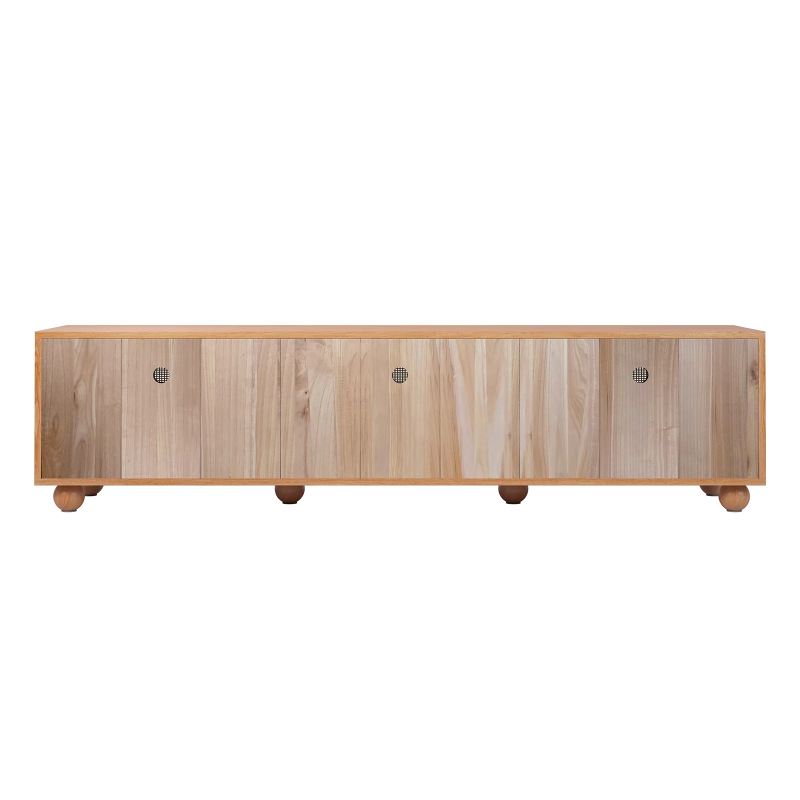Thea 200cm Solid Oak Rattan TV Entertainment Unit in Natural - Image 14