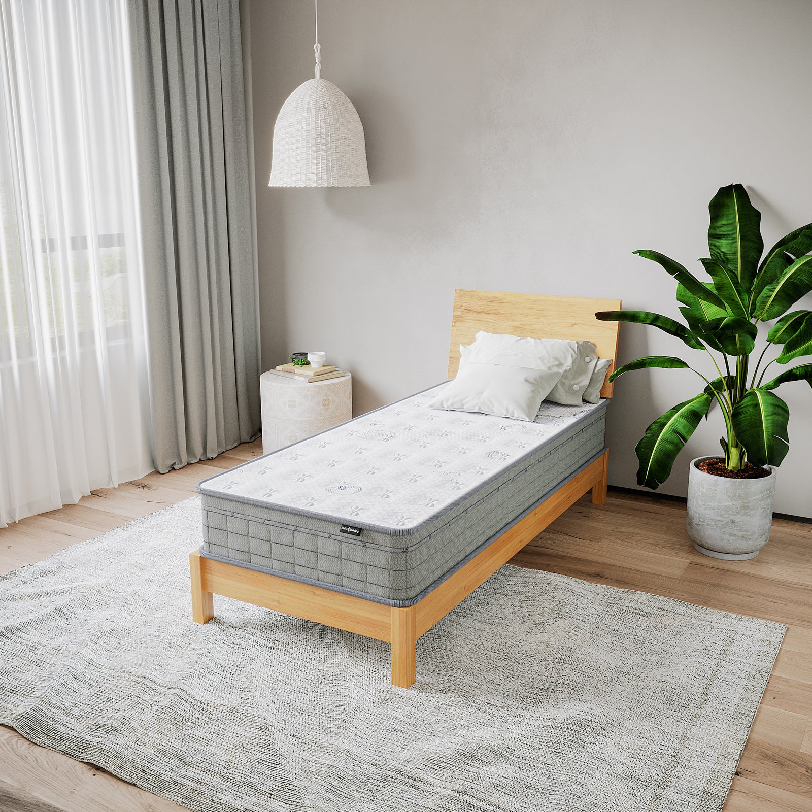 Thetis Single 25cm Pocket Spring Latex Mattress in Med Firm - Image 3