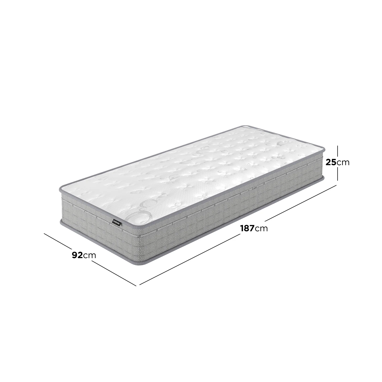 Thetis Single 25cm Pocket Spring Latex Mattress in Med Firm - Image 4