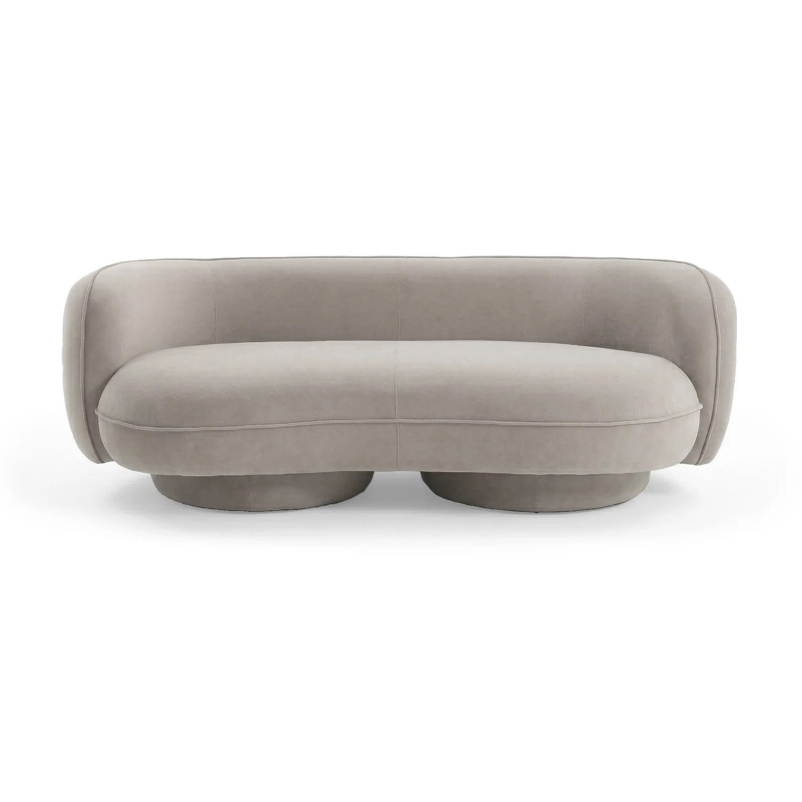 Torven 3 Seater Performance Velvet Sofa in Warm Beige - Image 4