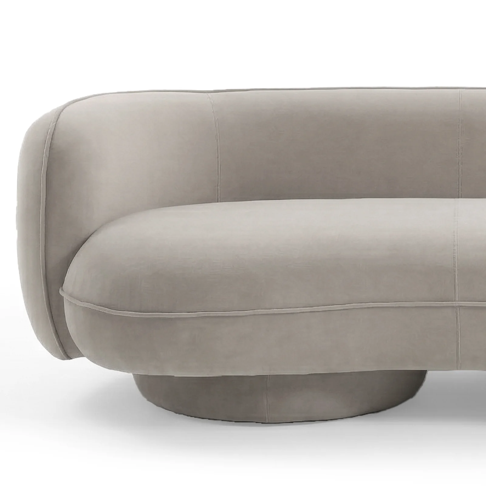 Torven 3 Seater Performance Velvet Sofa in Warm Beige - Image 7