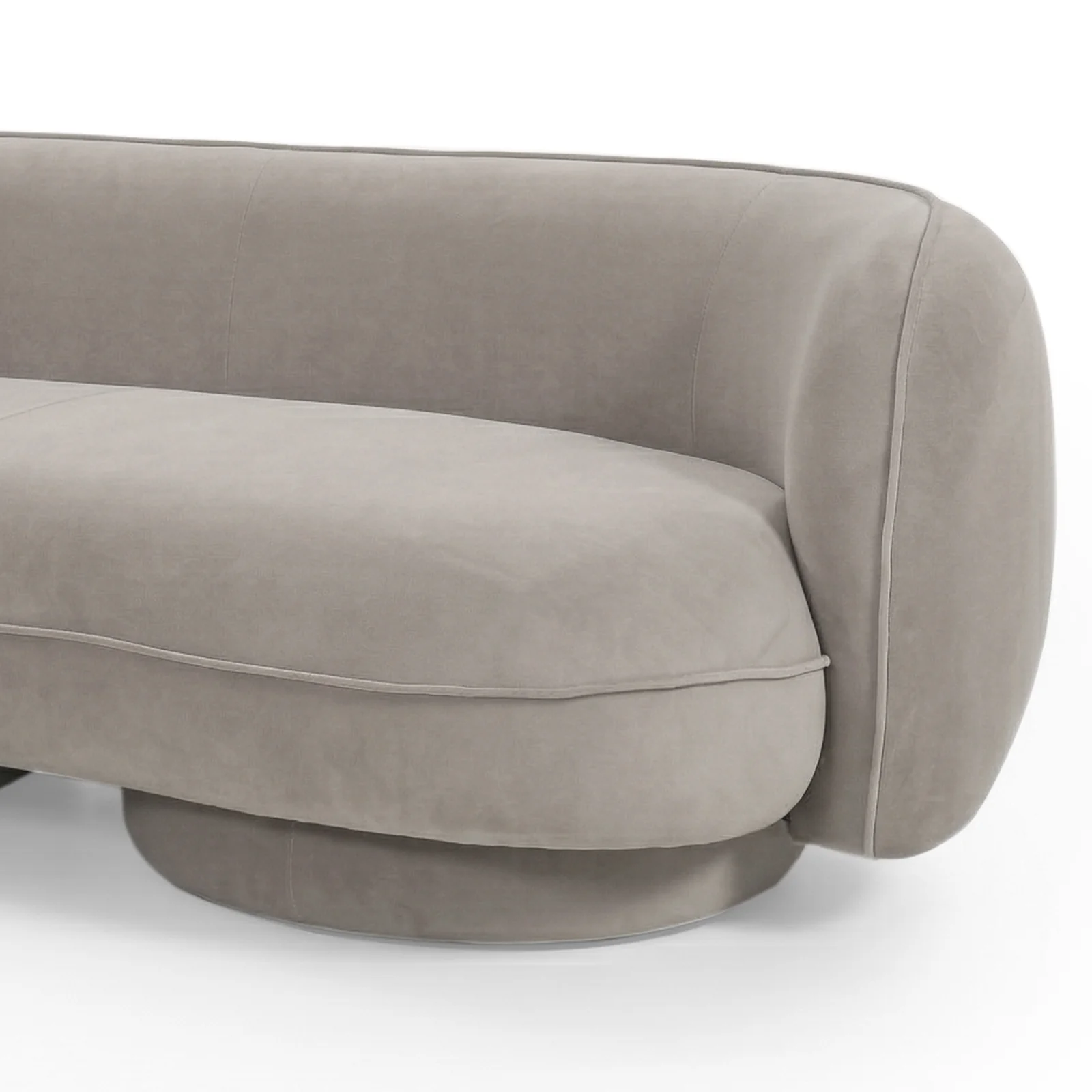 Torven 3 Seater Performance Velvet Sofa in Warm Beige - Image 8
