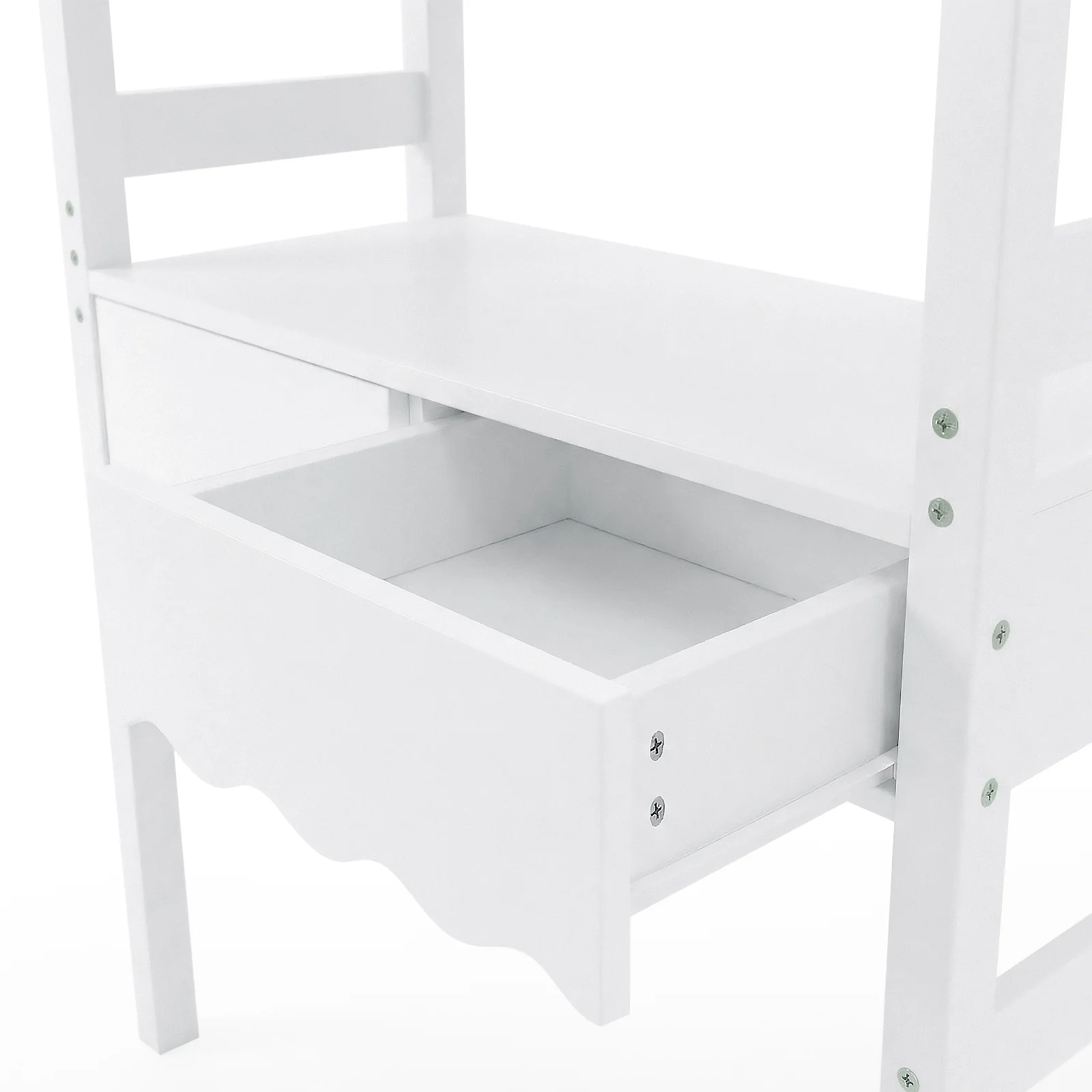 Tressa Solid Pine Loft Bed with Integrated Study Desk in White - Image 7