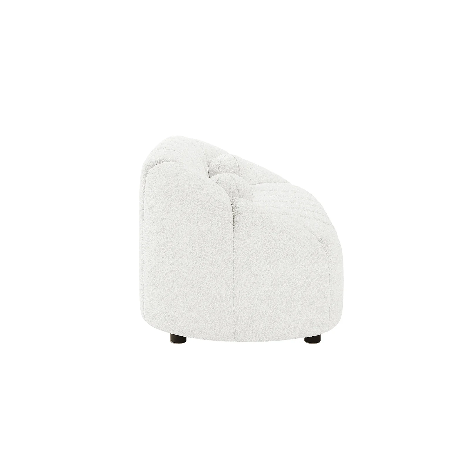 Trina 2 Seater Boucle Sofa with Pillows in Cream White - Image 5