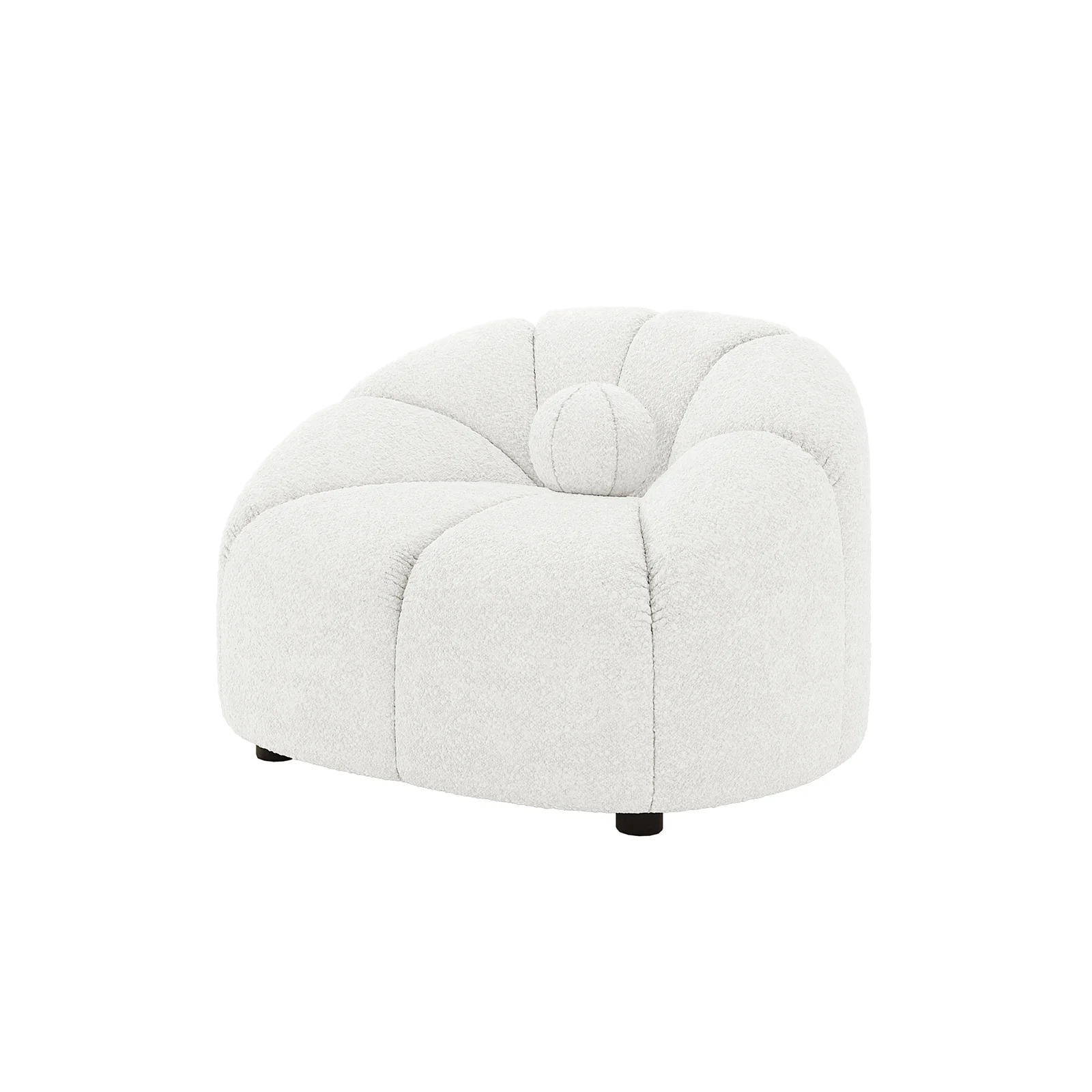 Trina 6 Seater Boucle Sofa Set with Pillows in Cream White - Image 14