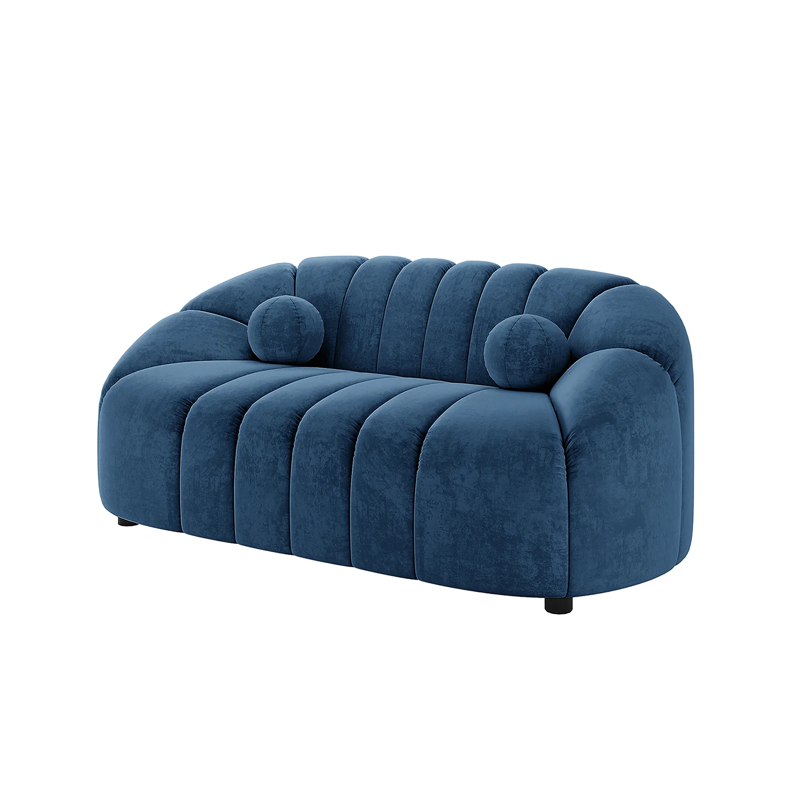 Trina 6 Seater Tufted Velvet Lounge Set in Blue - Image 10