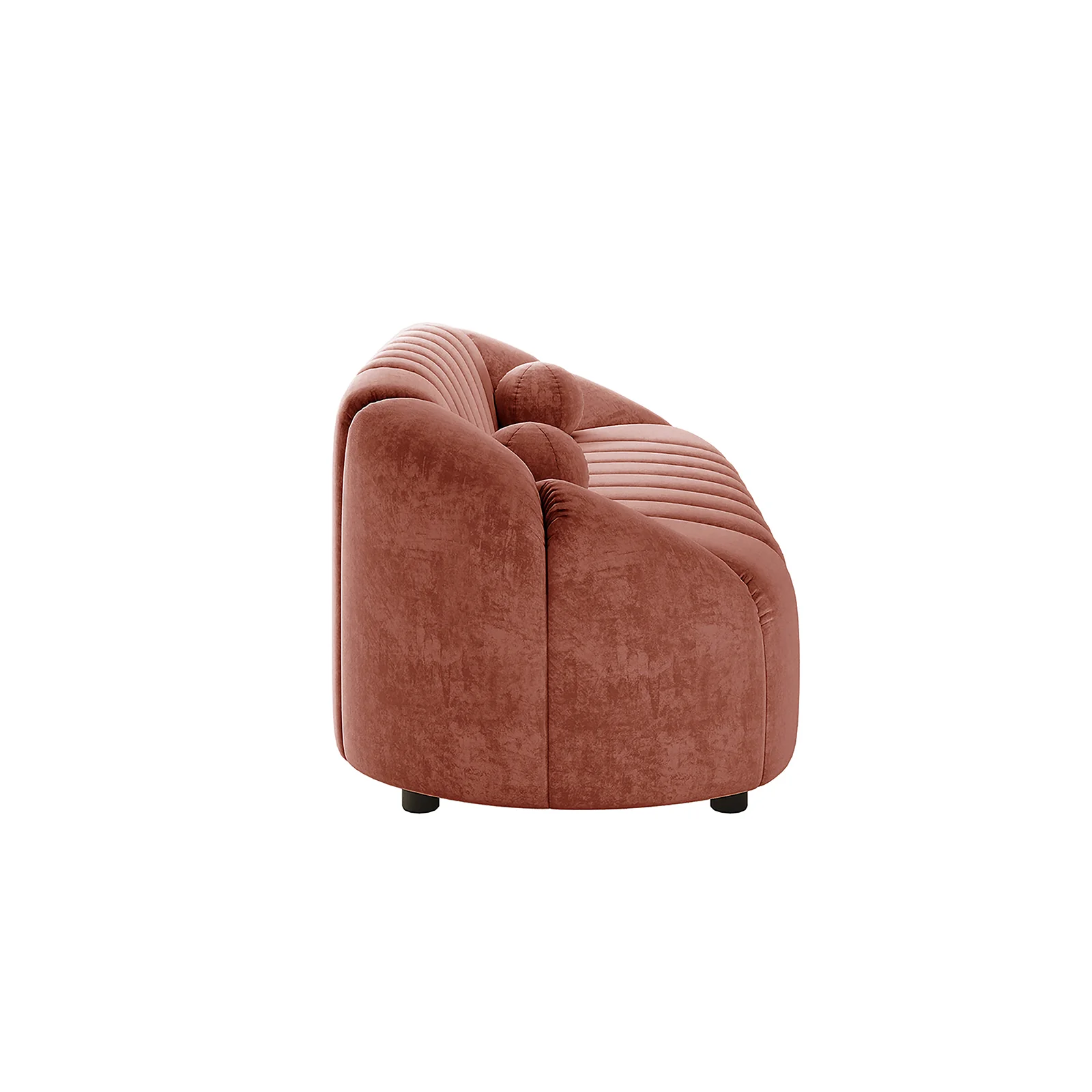 Trina 6 Seater Tufted Velvet Lounge Set in Blush - Image 8